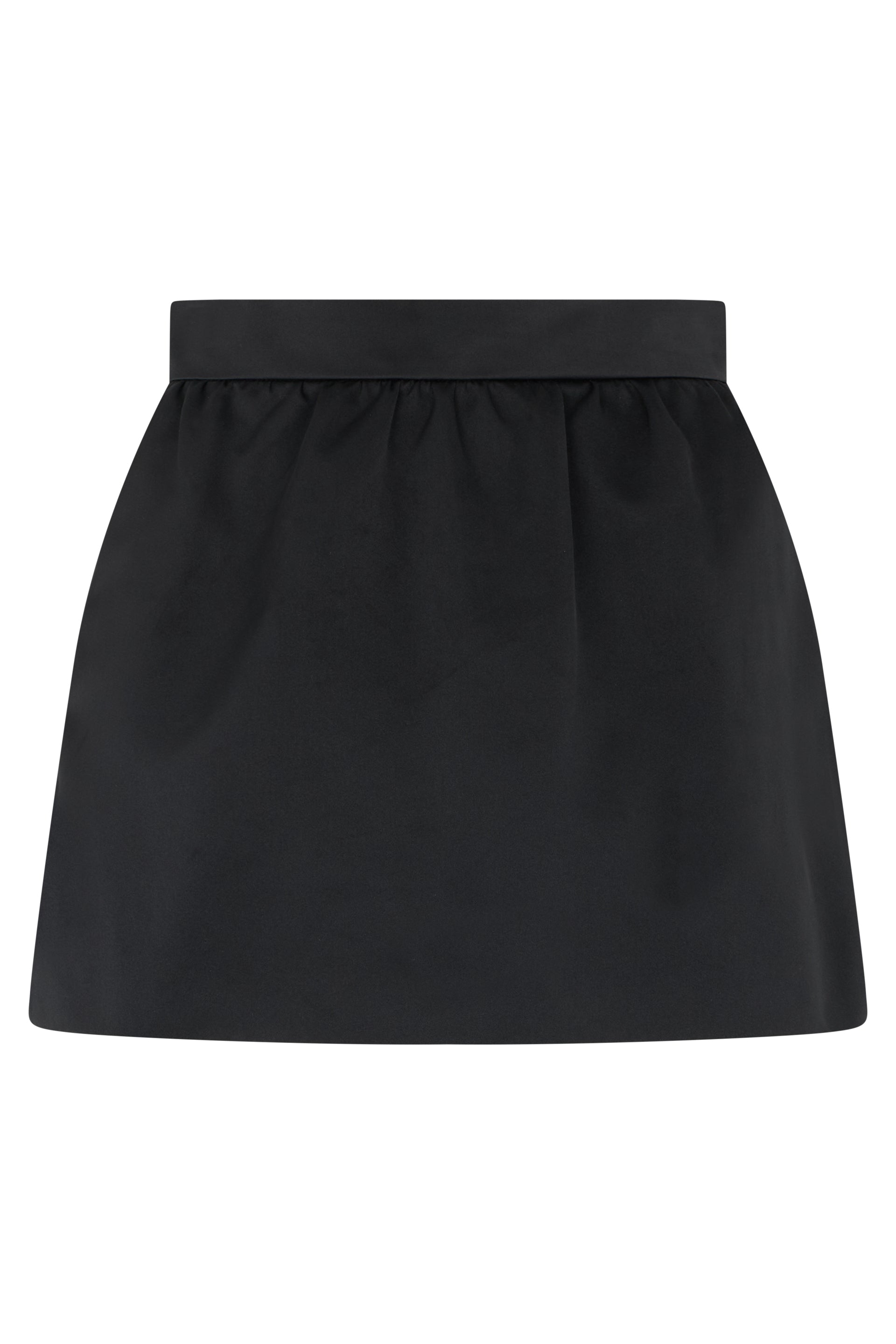 Short black elegant and versatile skirt.