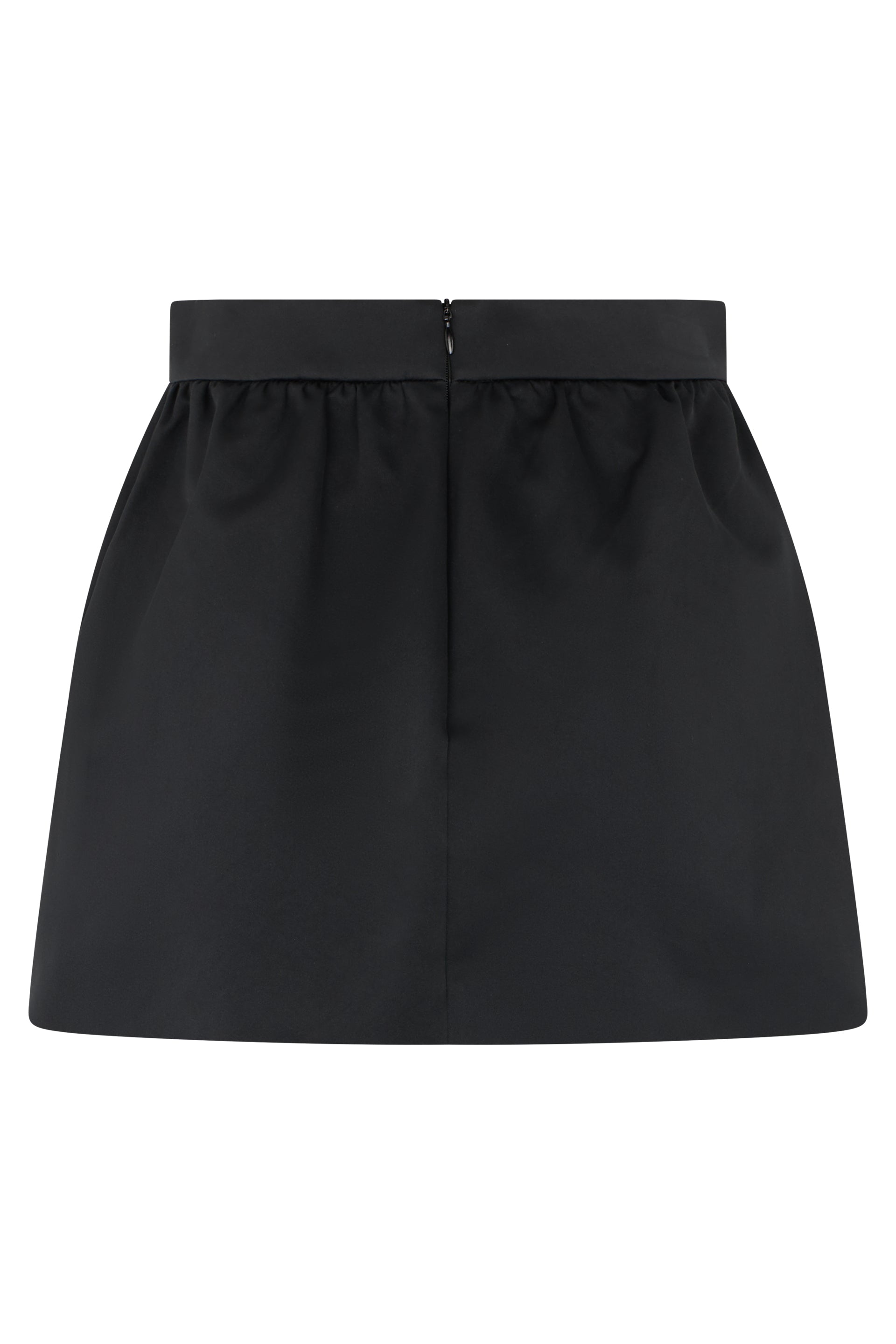 Short black elegant and versatile skirt.