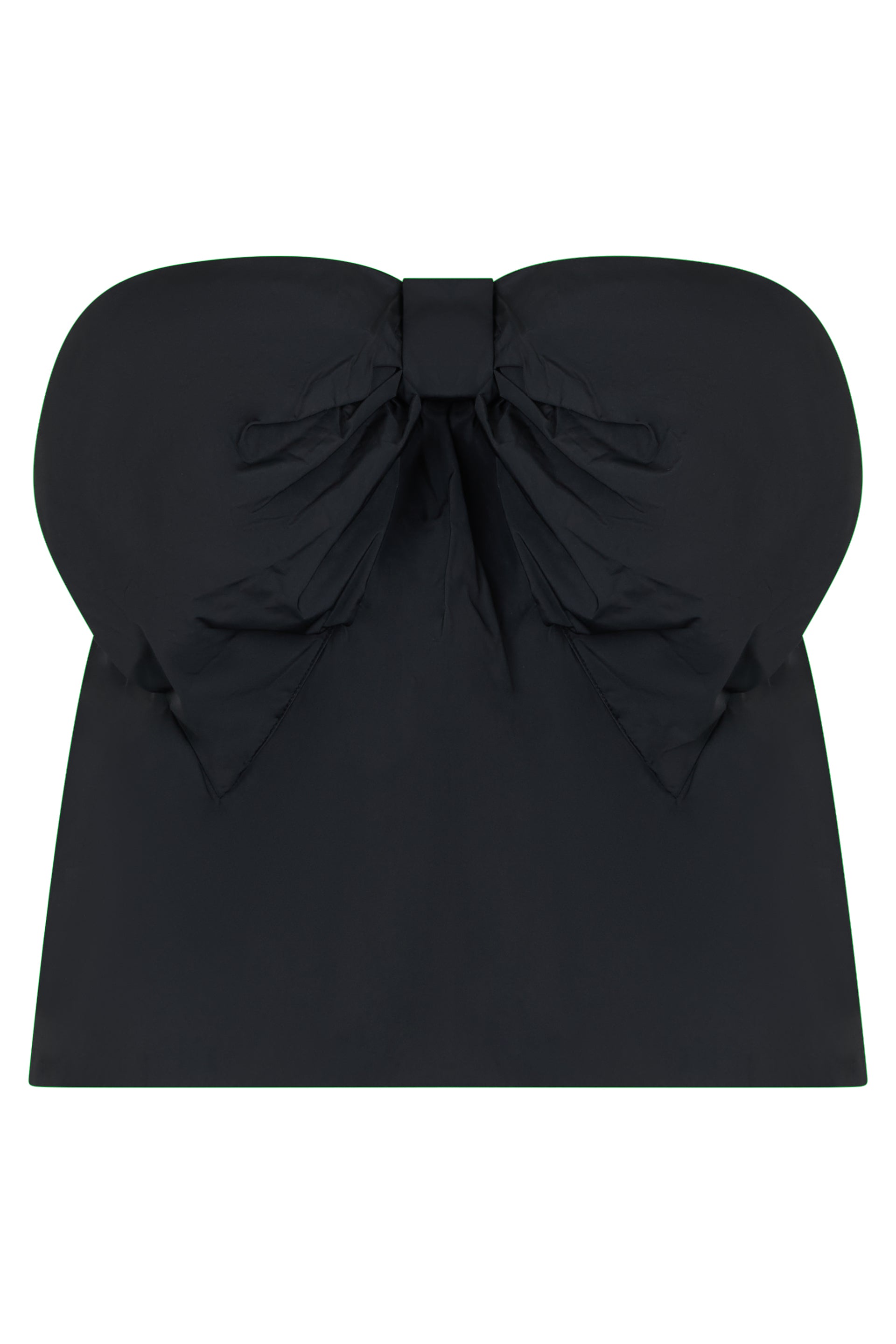 Top without straps black with elegant bow.