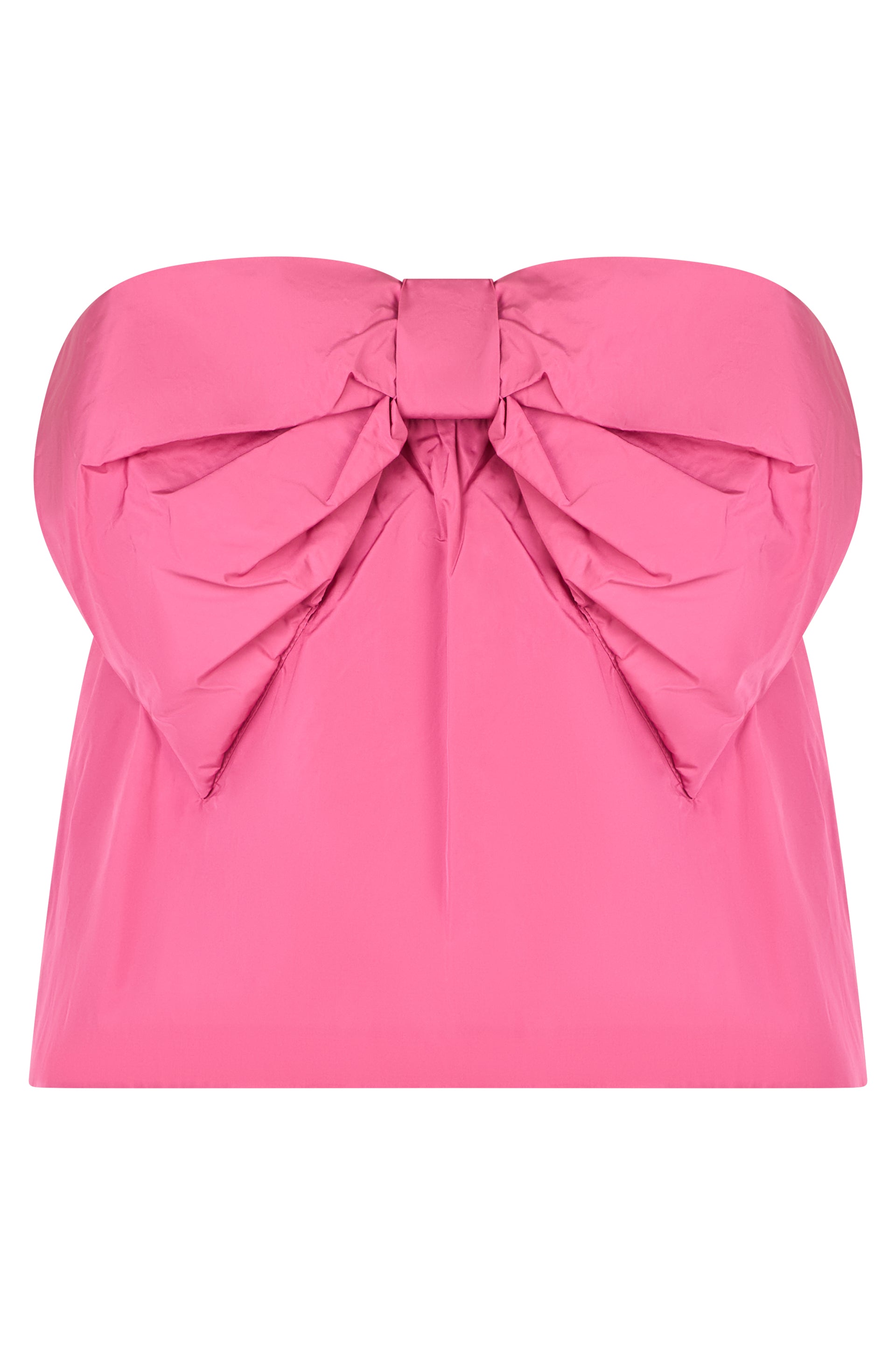 Elegant pink top with a sophisticated bow.