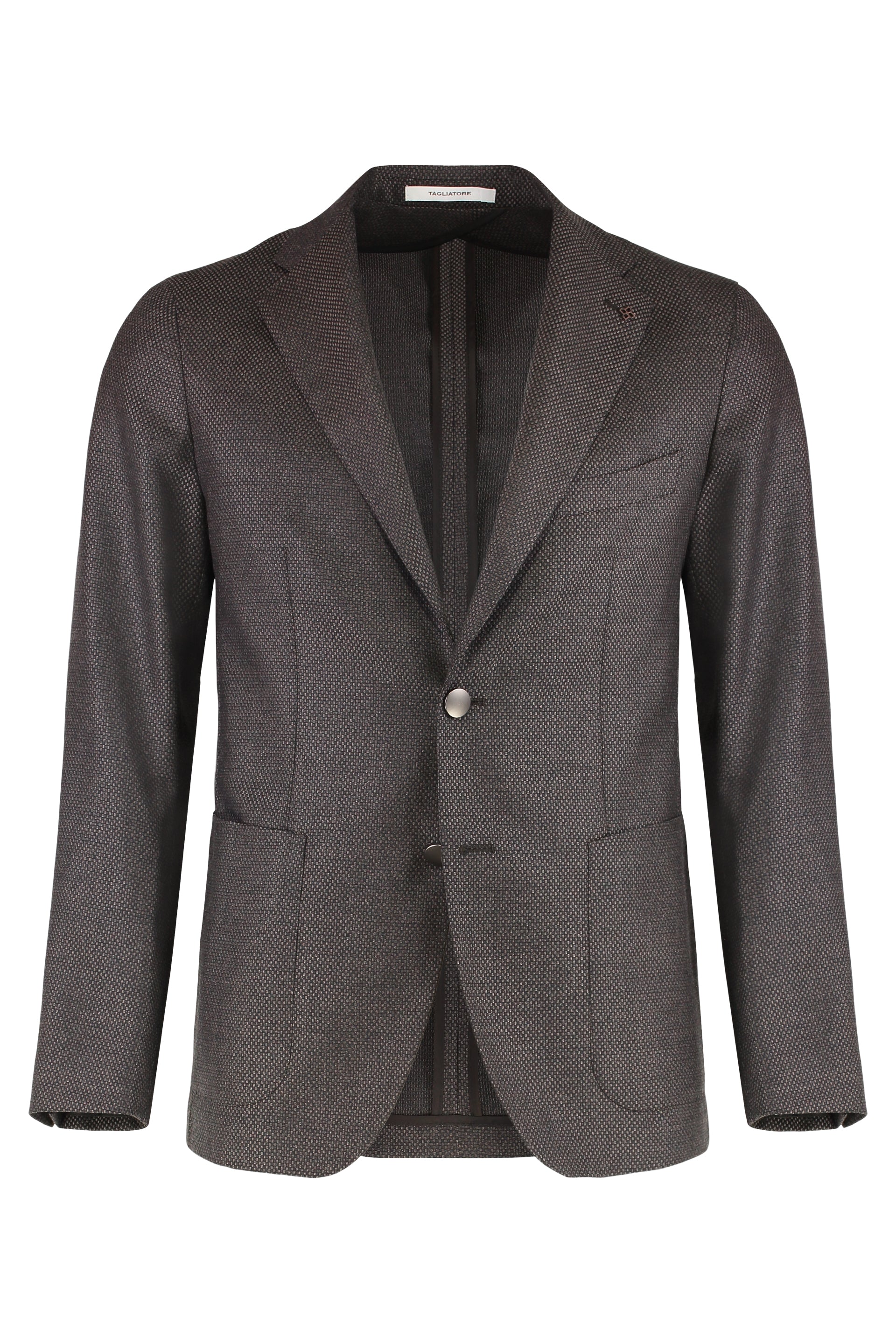 Single-breasted wool jacket