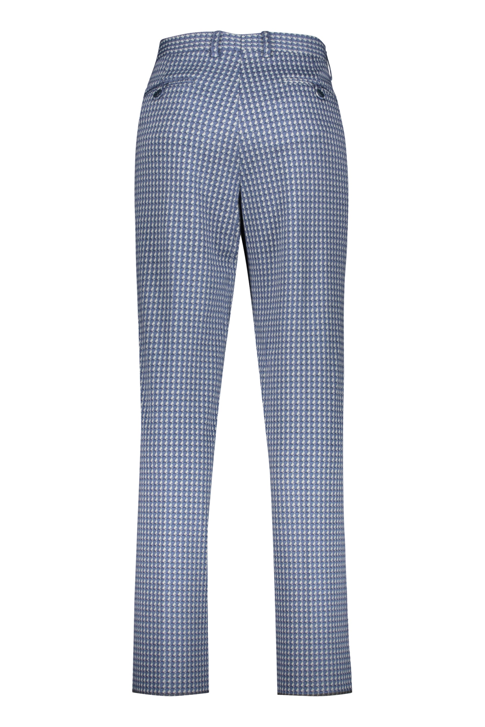 Jacquard motif trousers