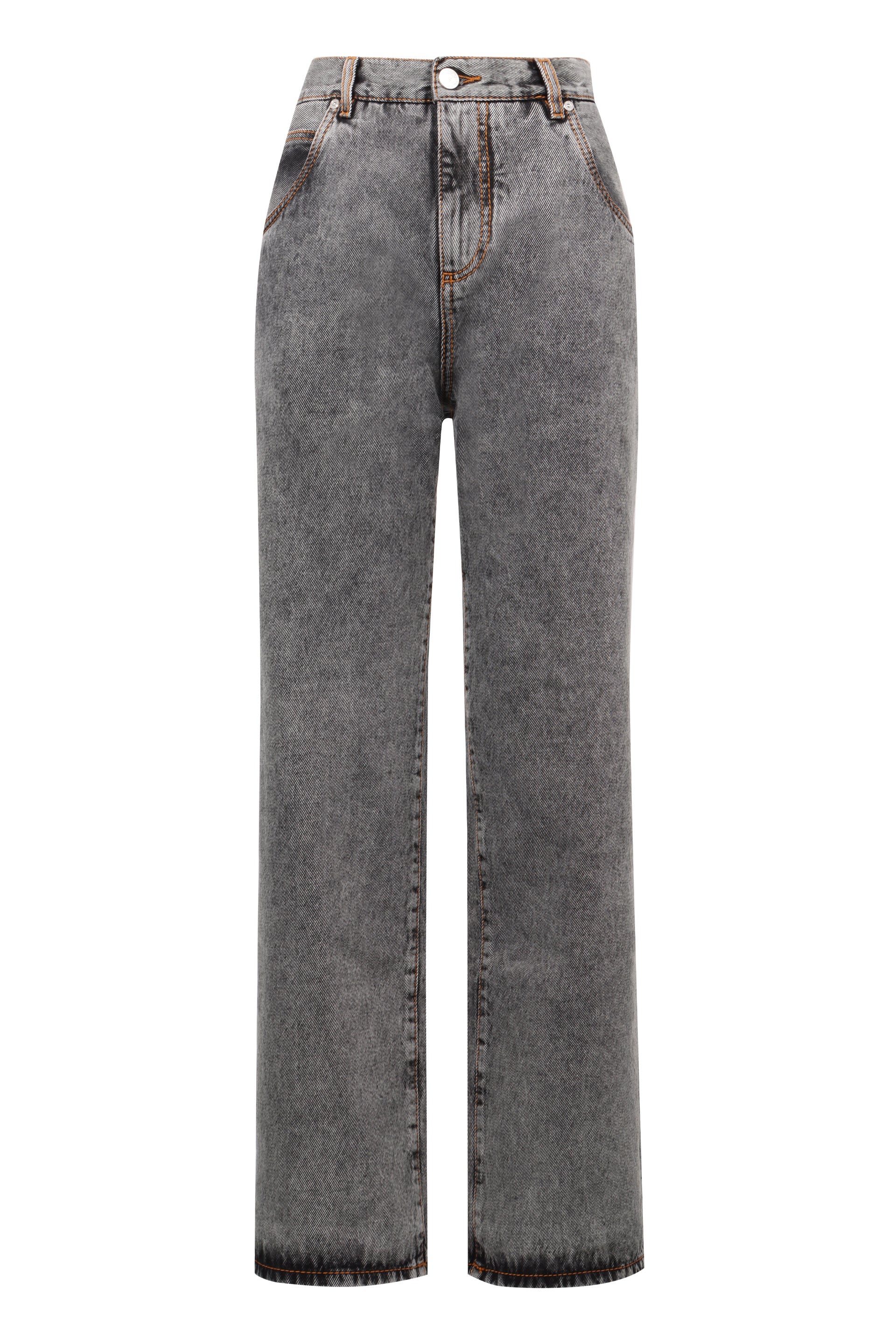 5-pocket straight-leg jeans