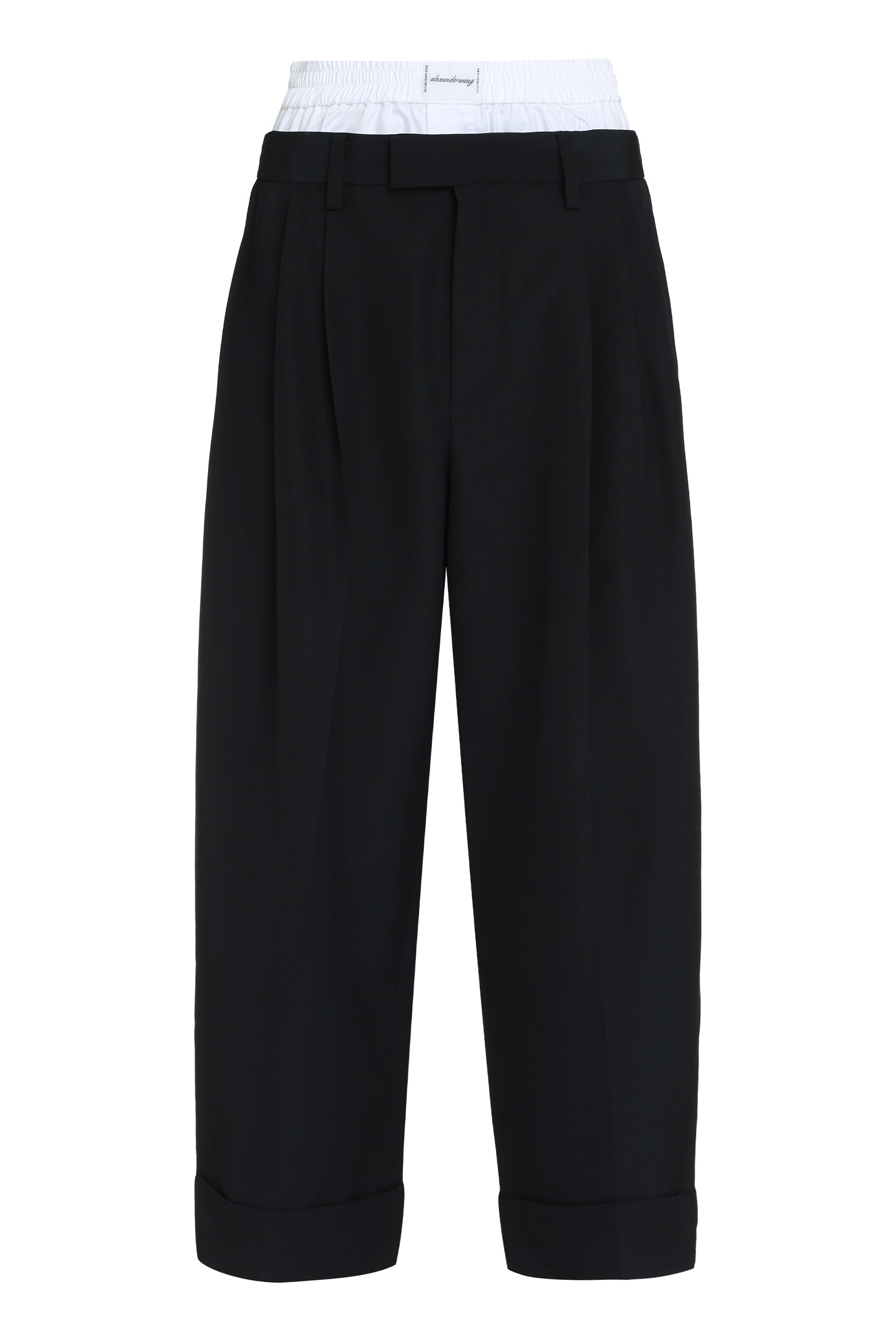 Wool blend trousers