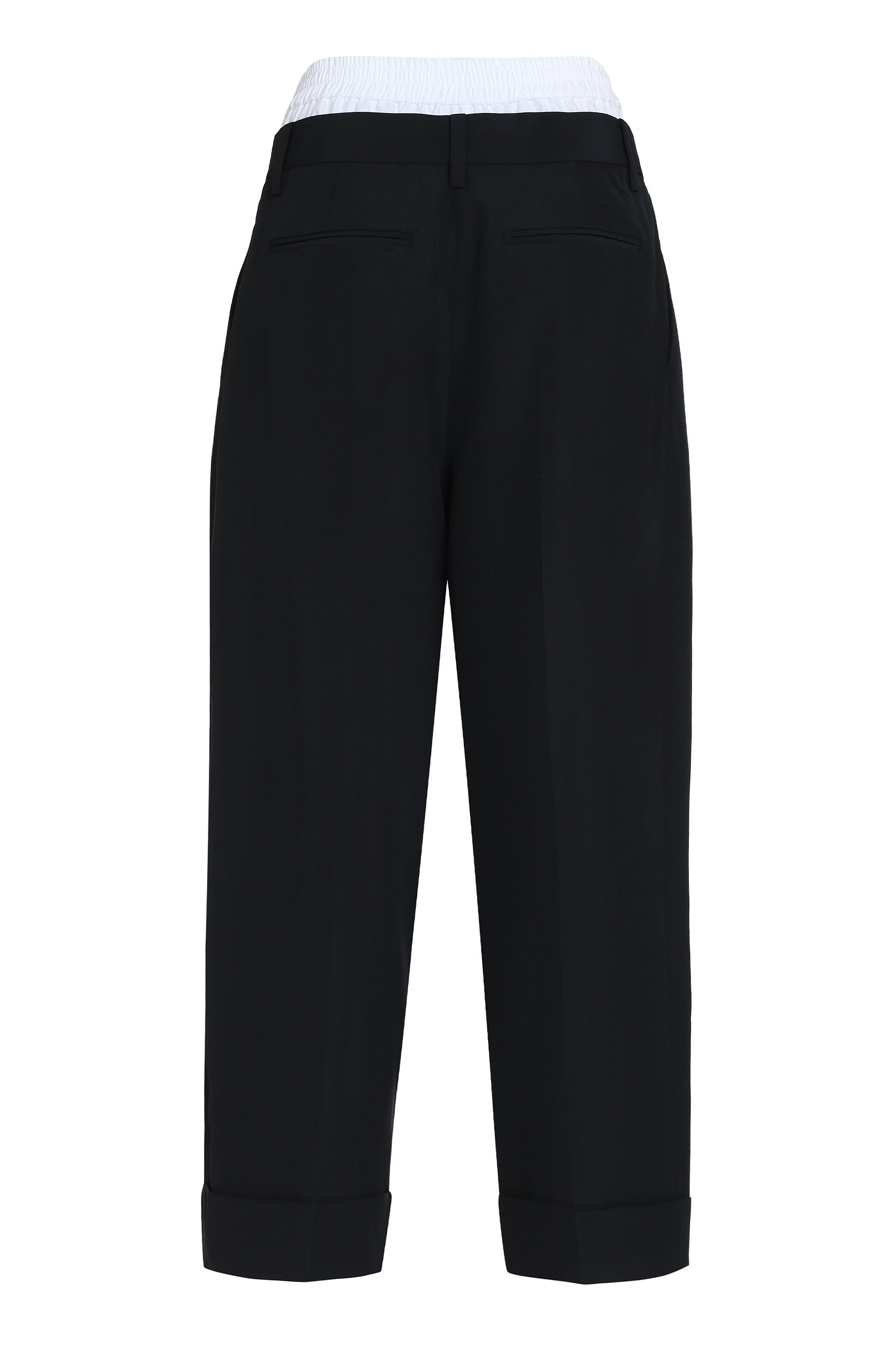 Wool blend trousers