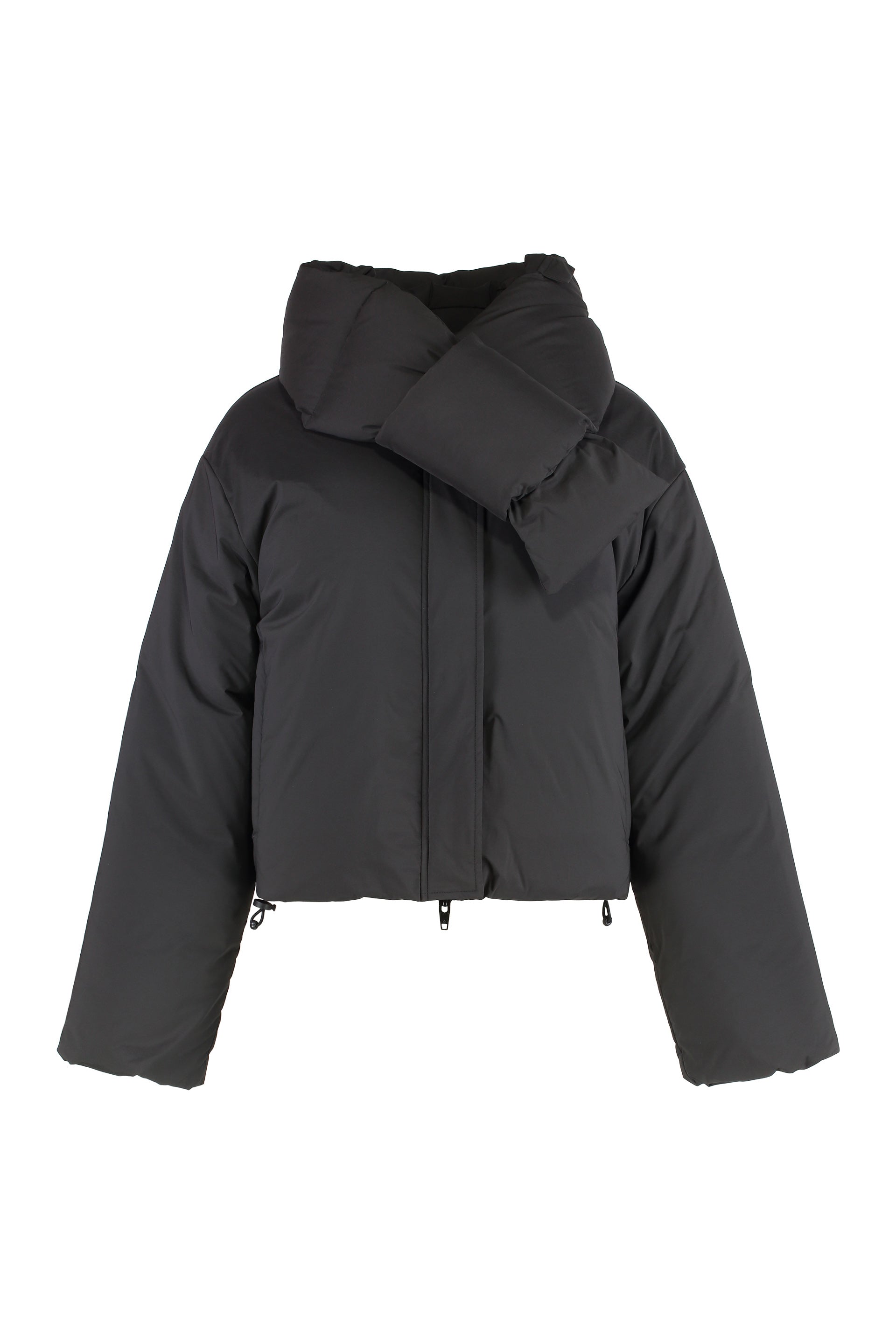Tech fabric down jacket
