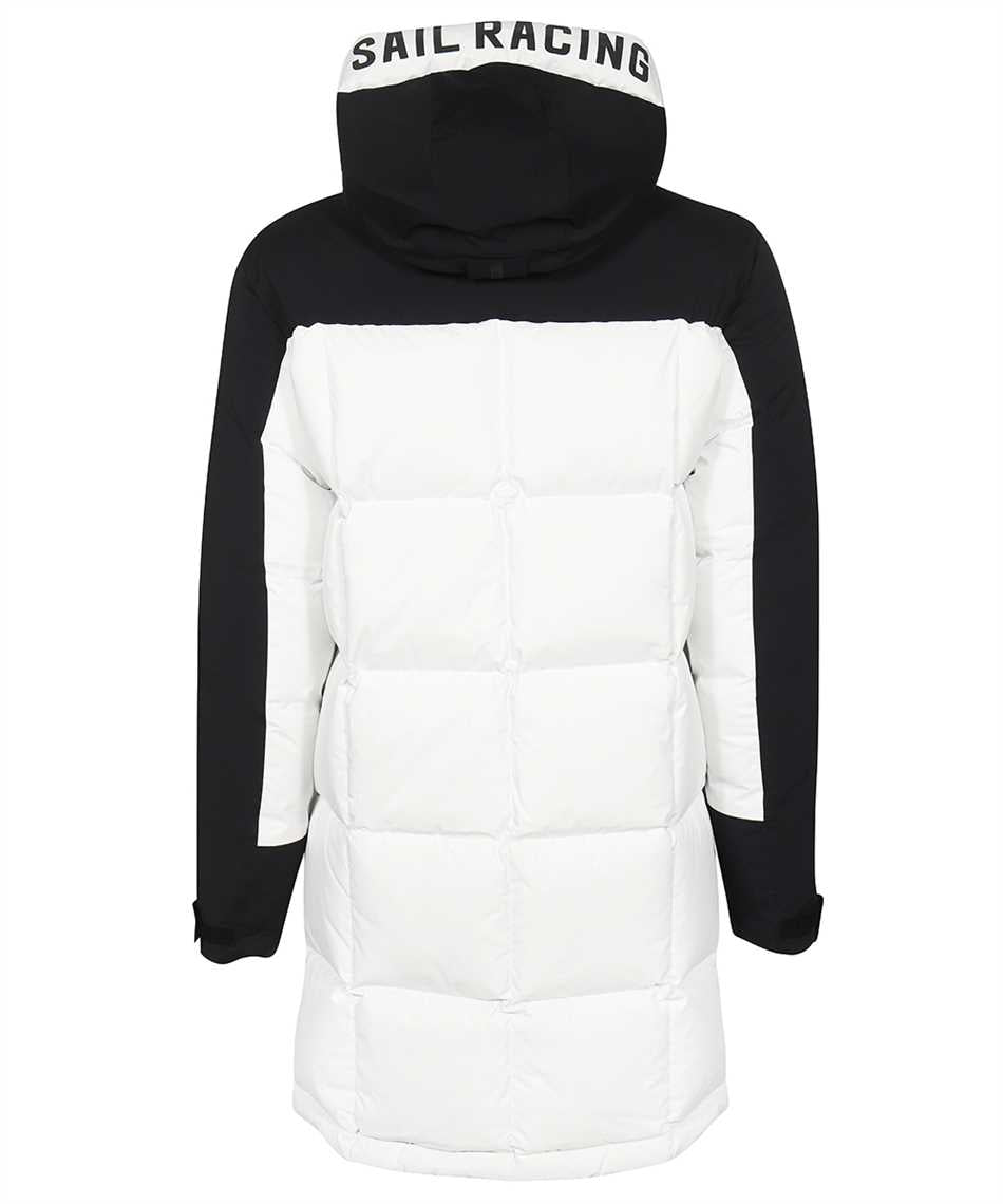 Long hooded down jacket