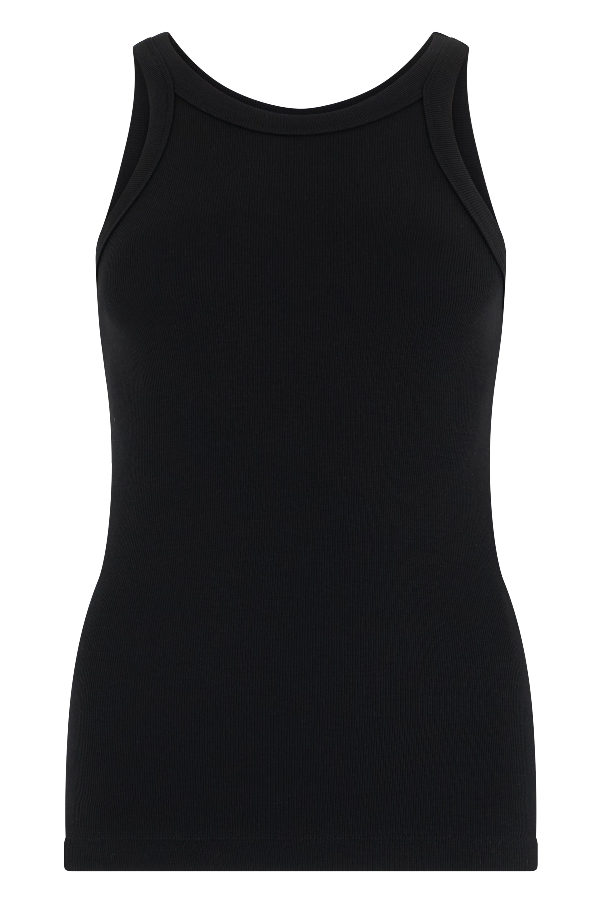Sleeveless top in stretchy cotton