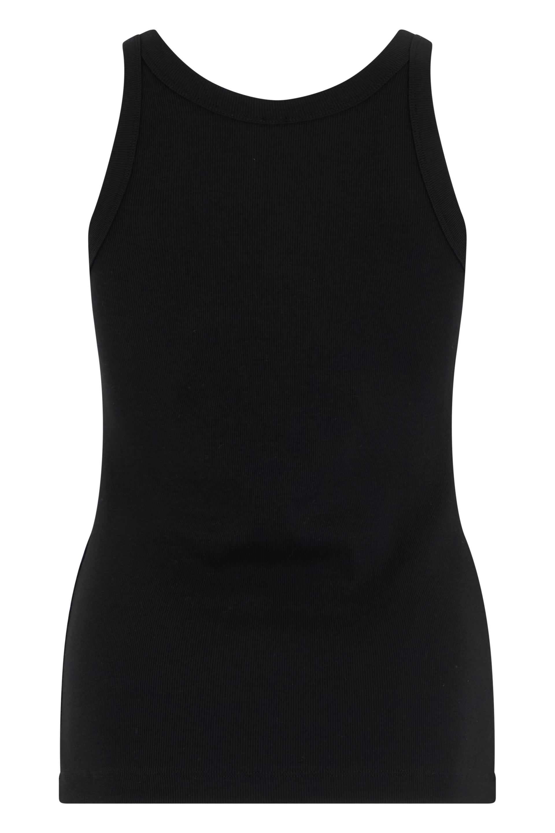 Sleeveless top in stretchy cotton