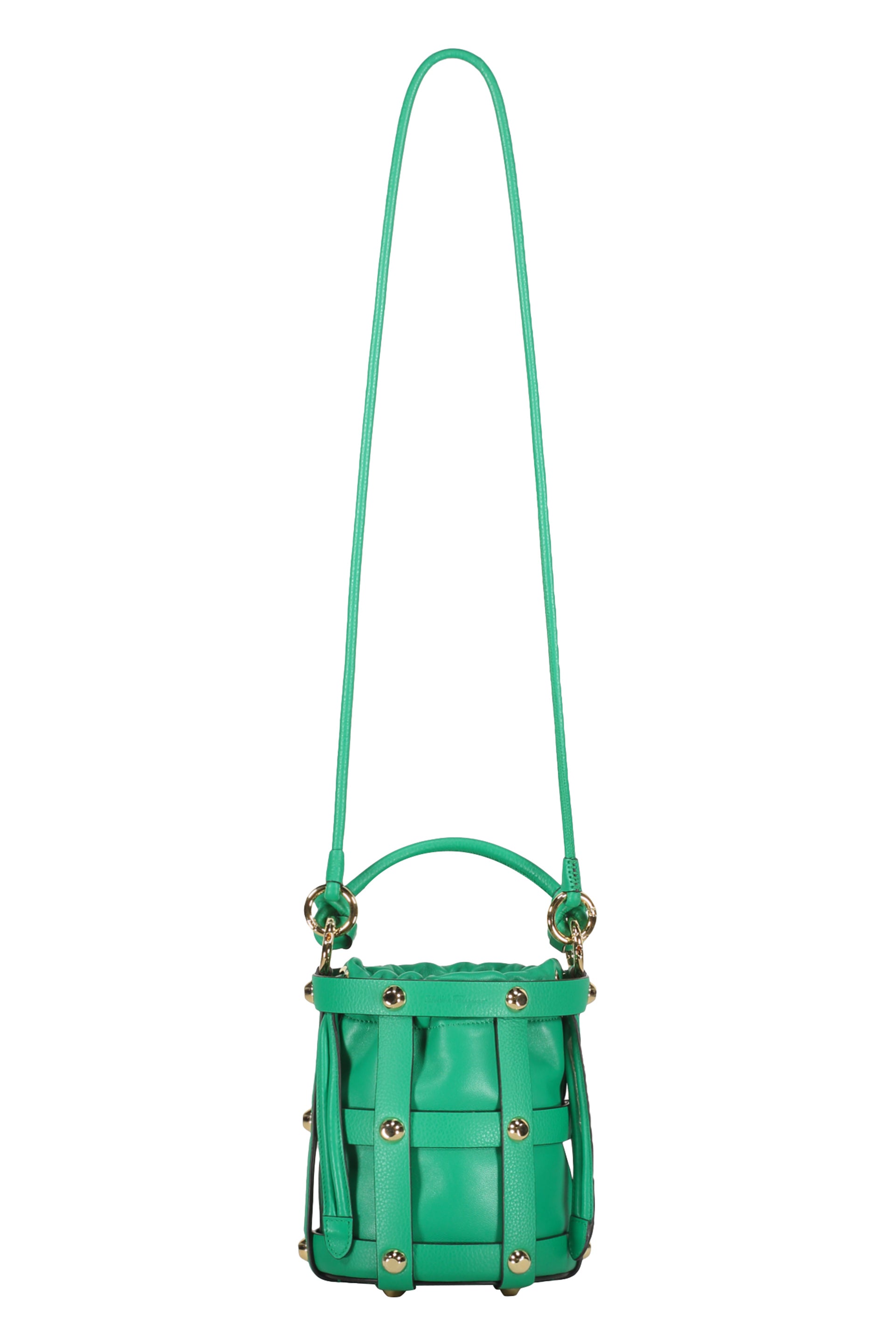 Leather bucket bag