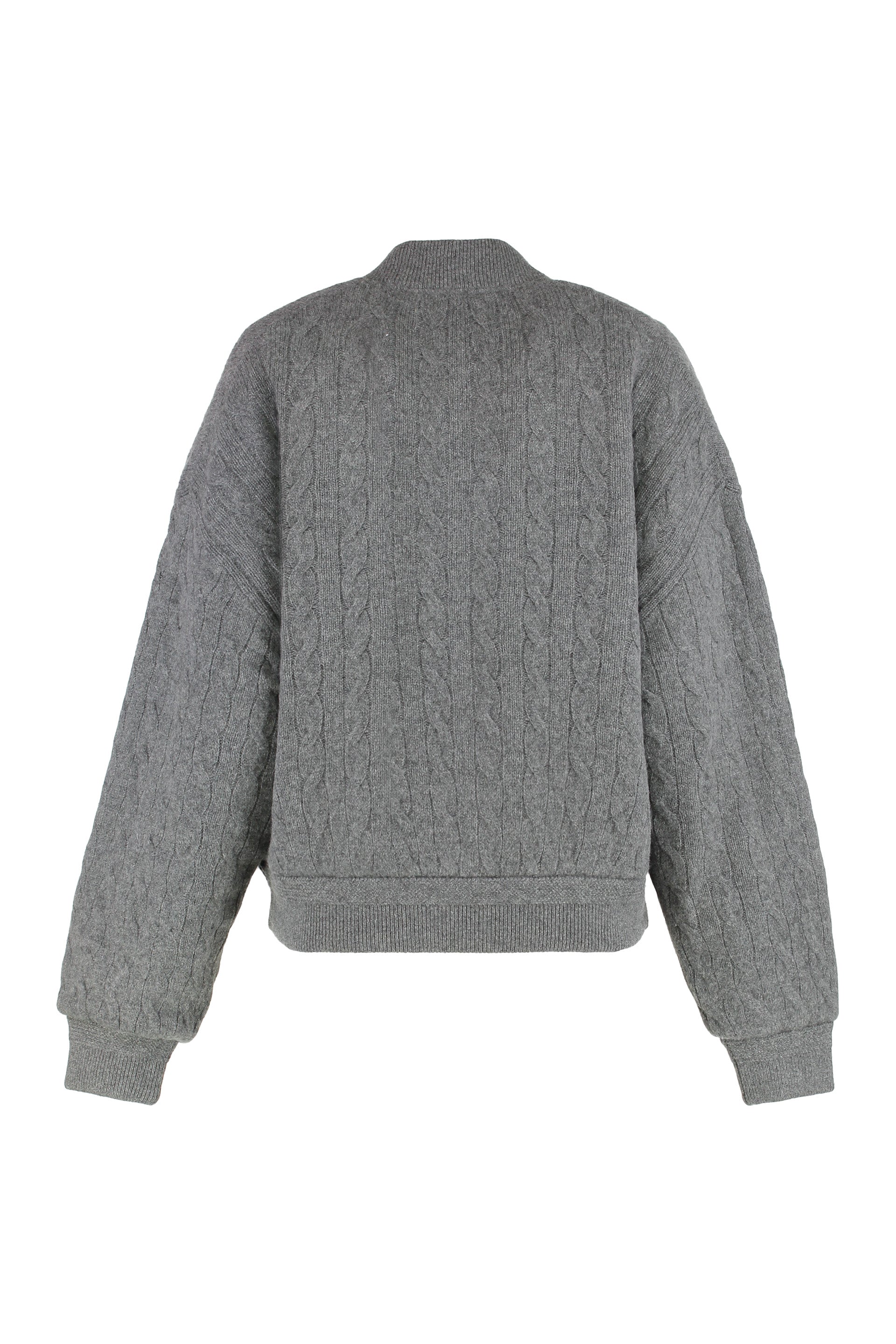Knitted braid bomber