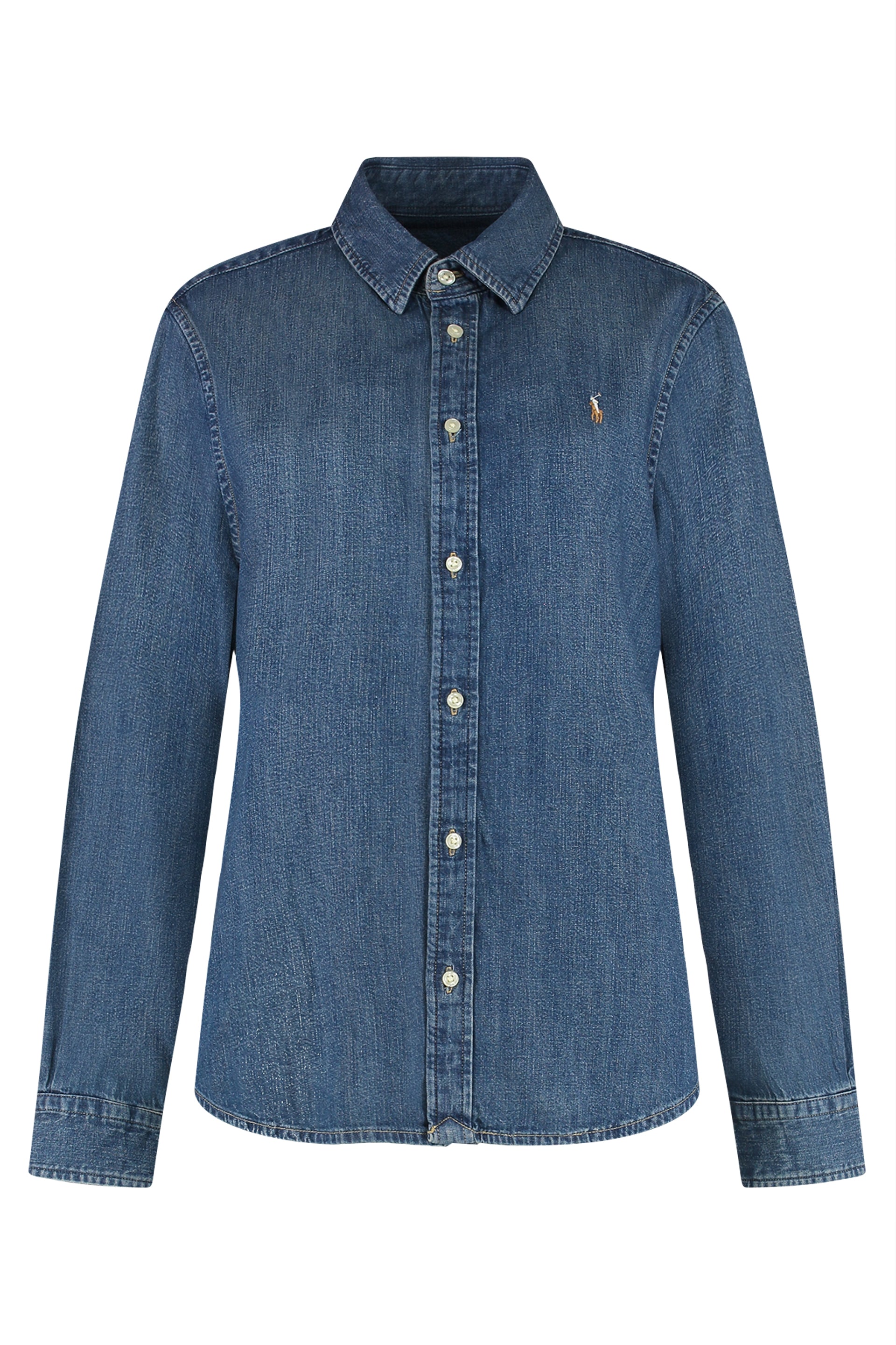 Logo detail denim shirt