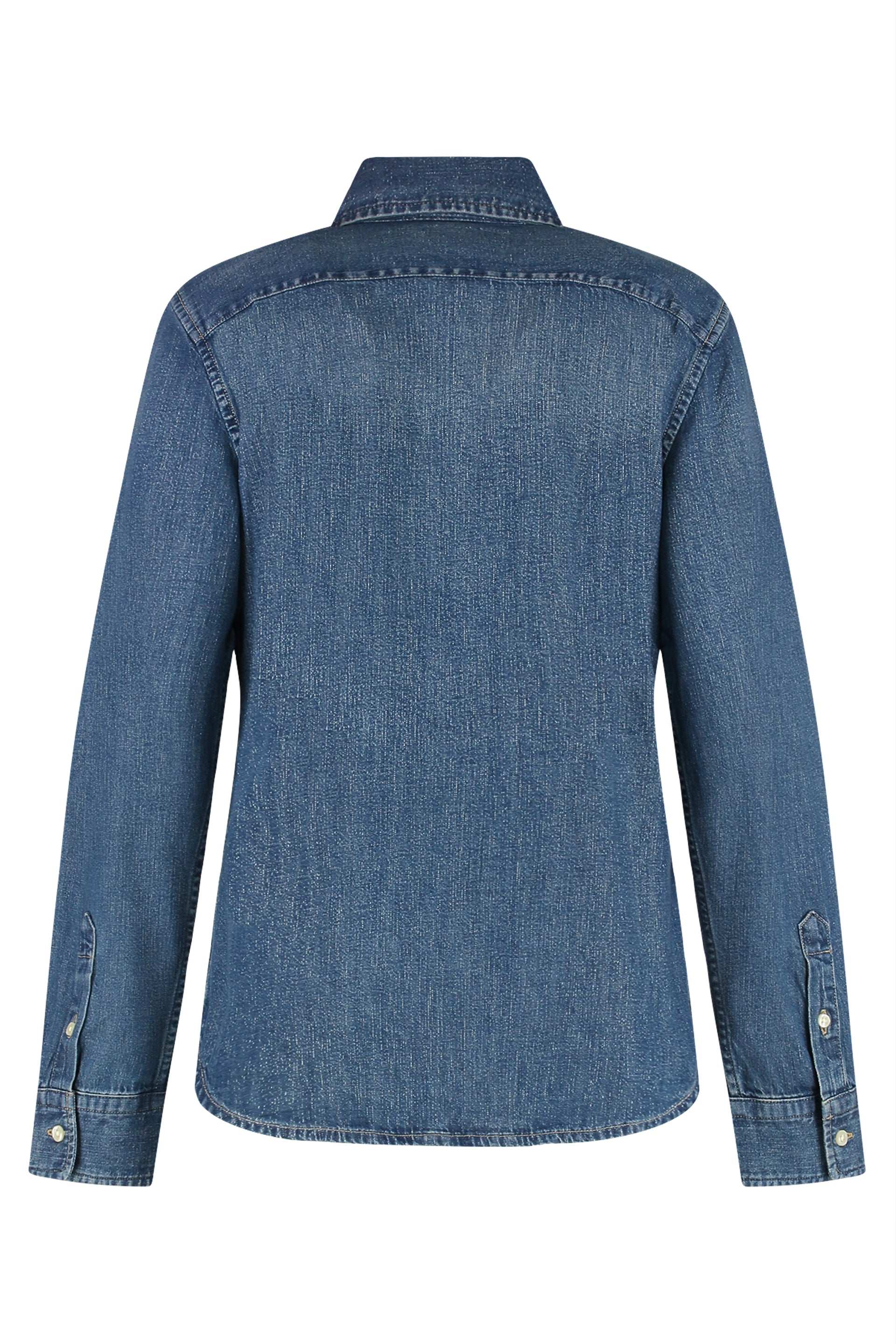 Logo detail denim shirt