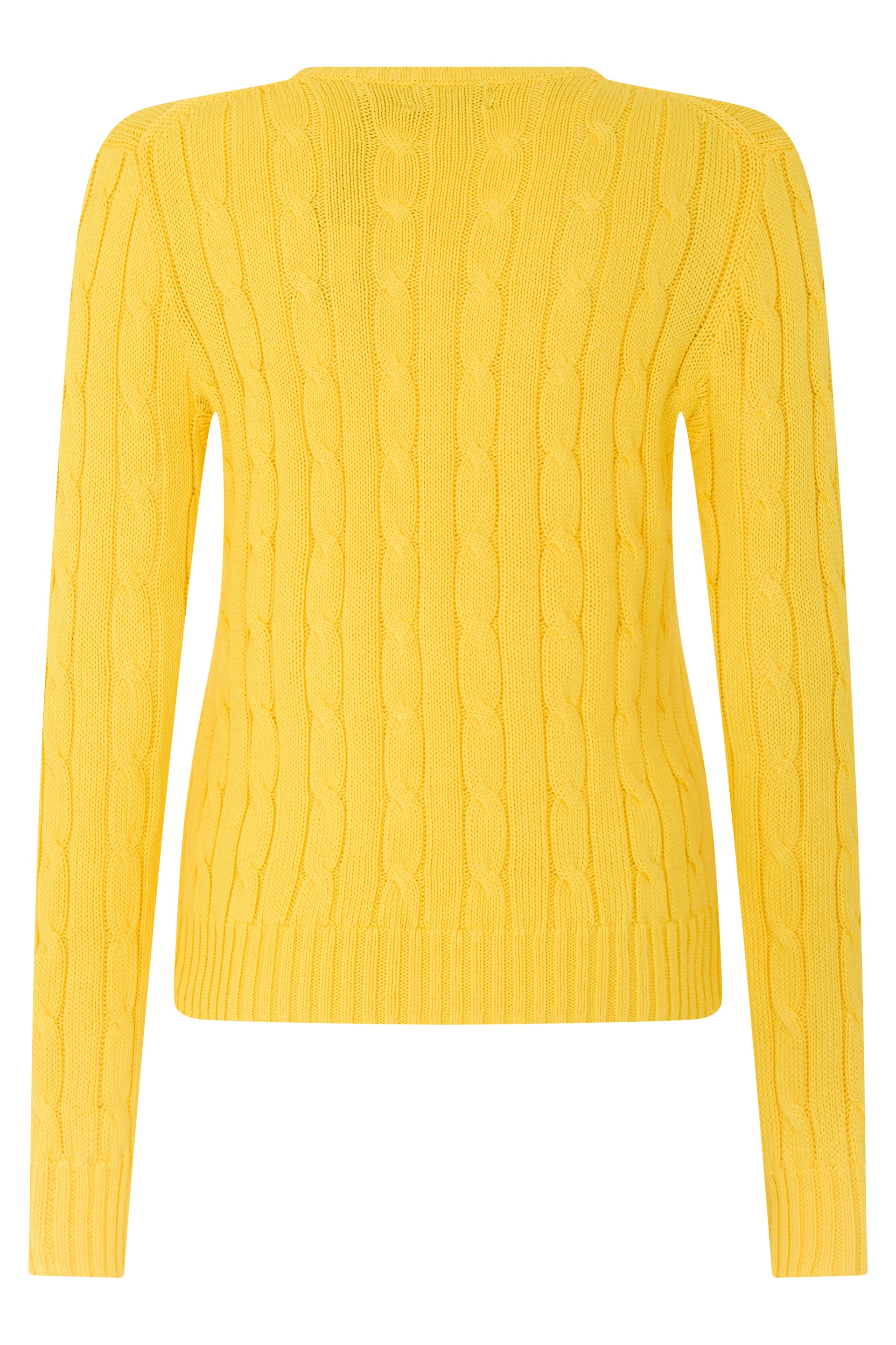 Crew neck sweater in cotton with braids