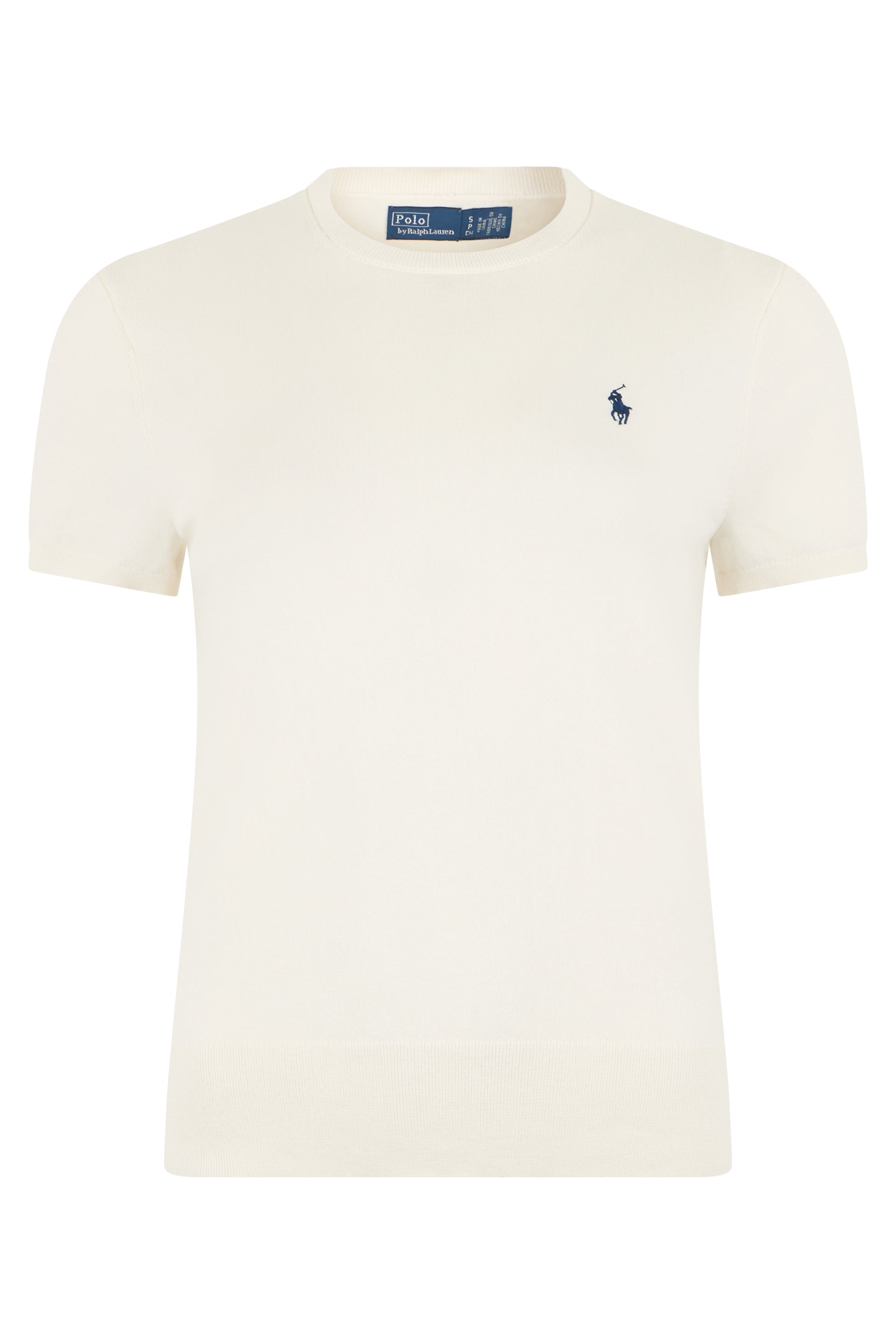 Short Sleeve Sweater with Embroidered Logo