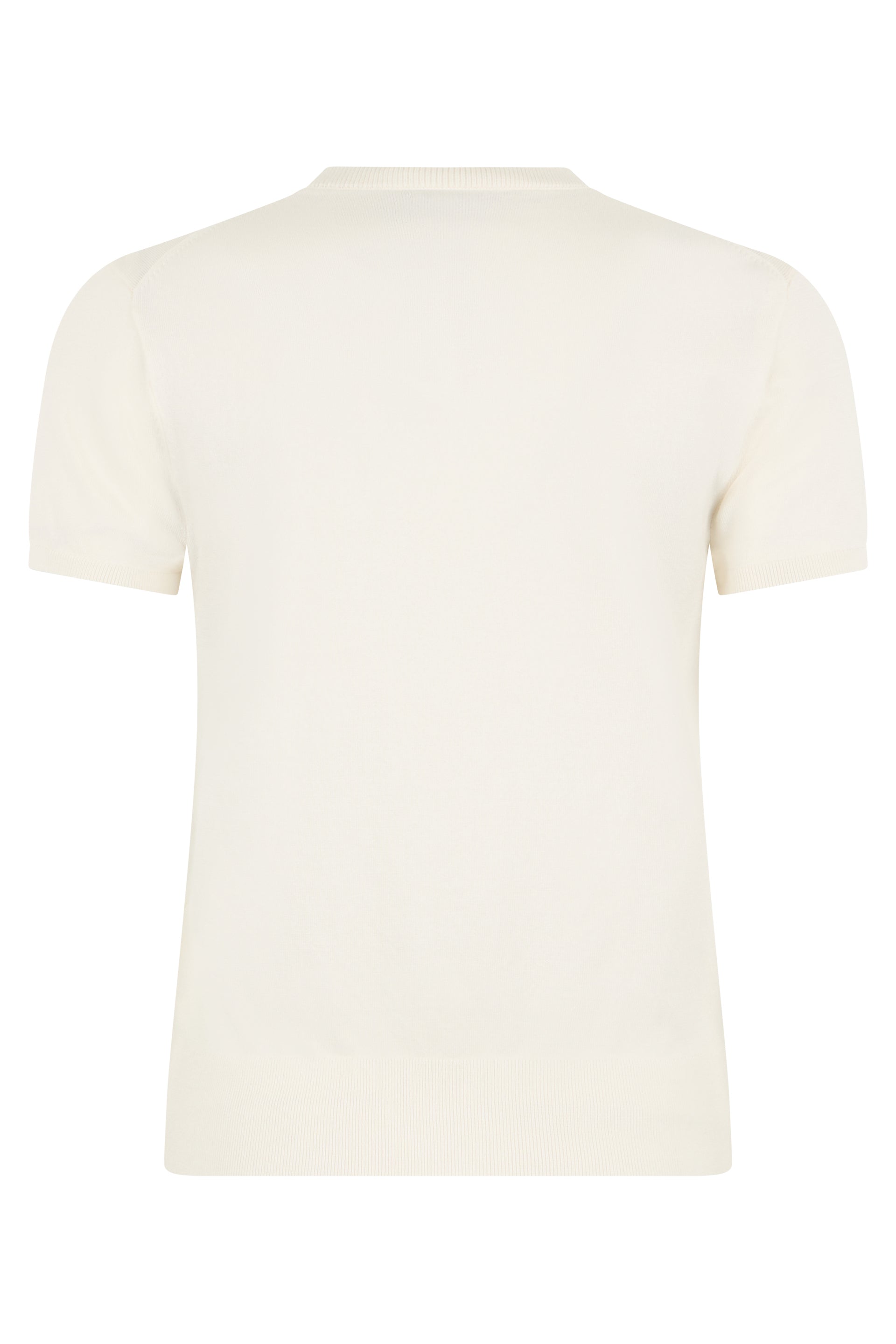 Short Sleeve Sweater with Embroidered Logo