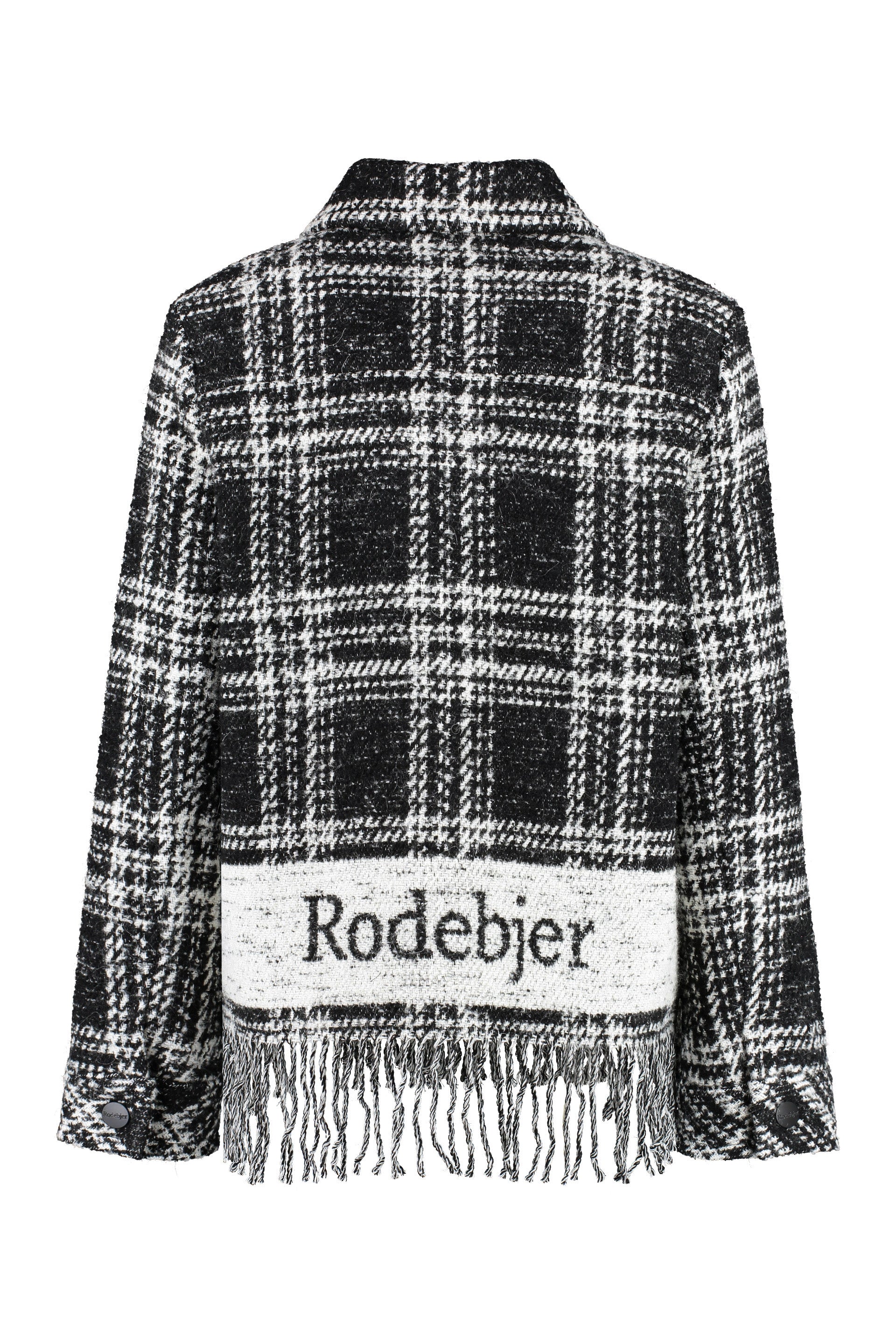 Olivia Logo checked wool jacket