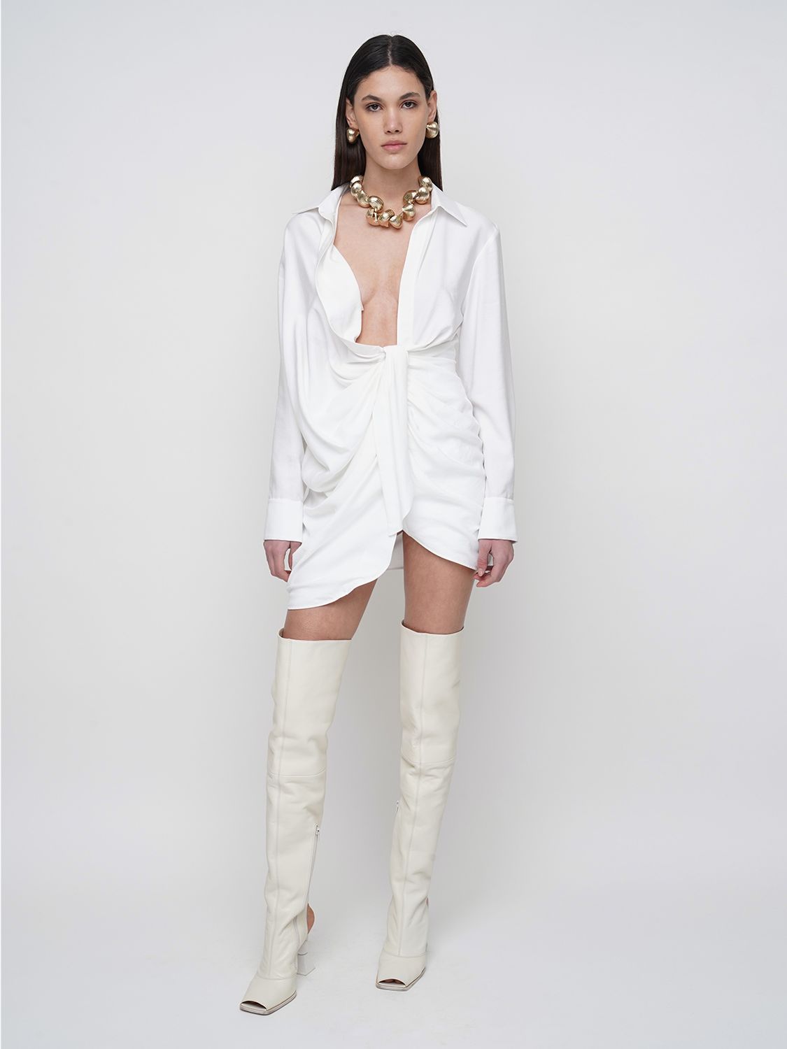 Elegant and sophisticated white dress