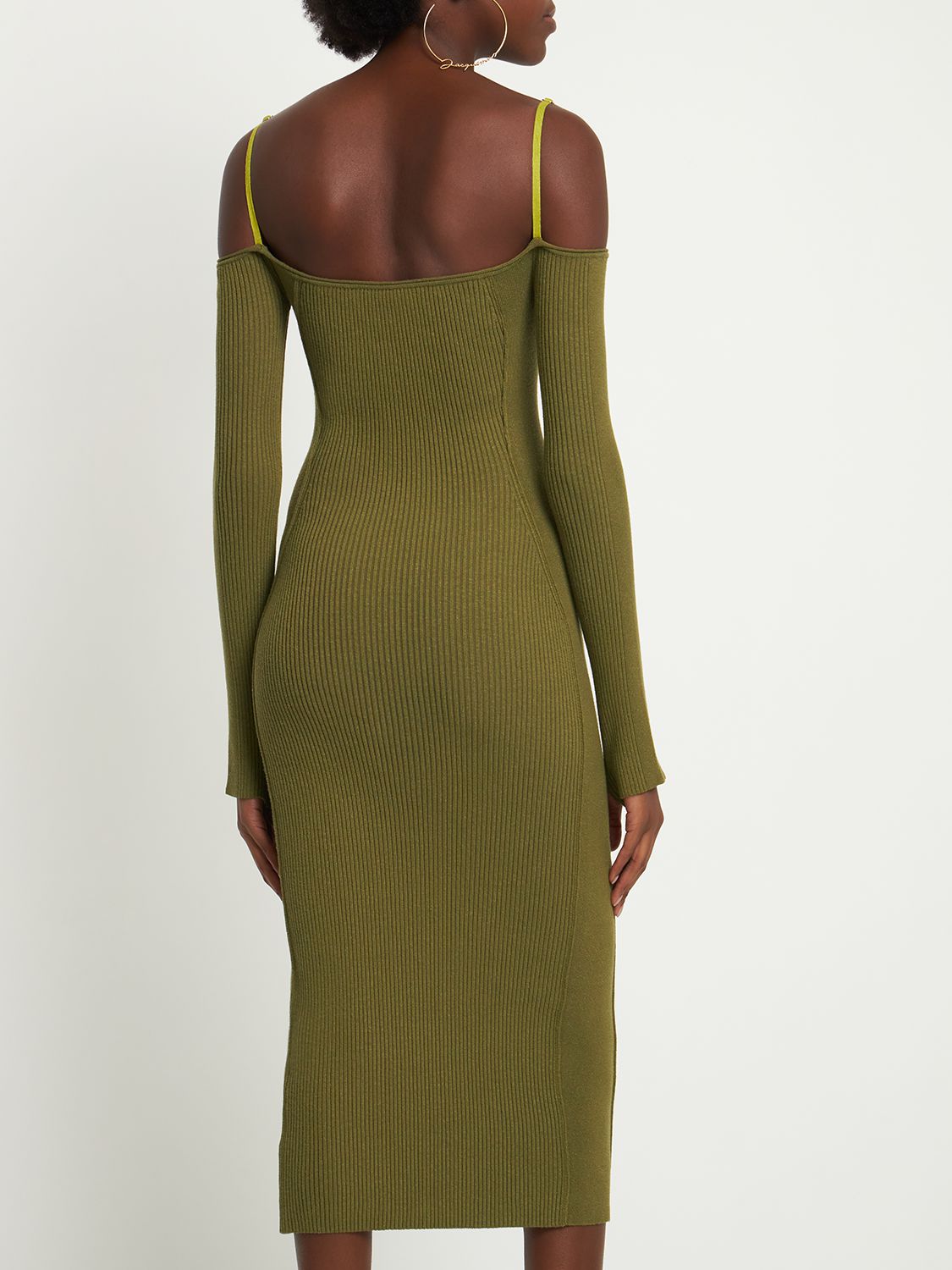 Elegant and versatile olive green midi dress