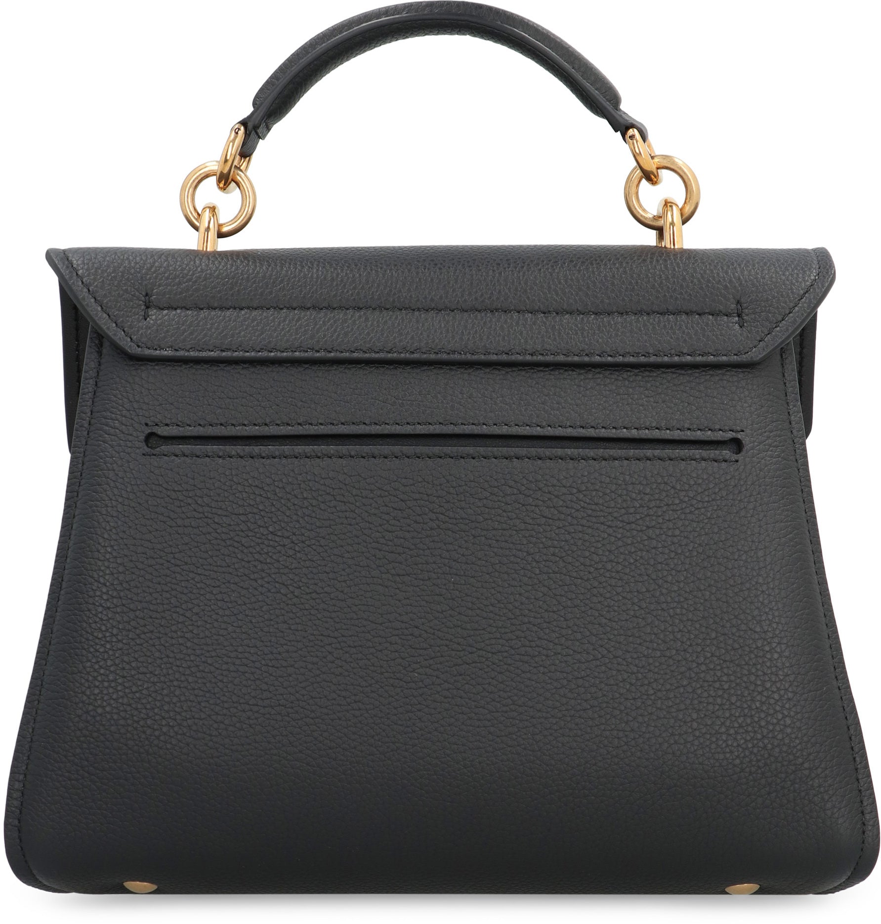 Gancini pebbled leather handbag