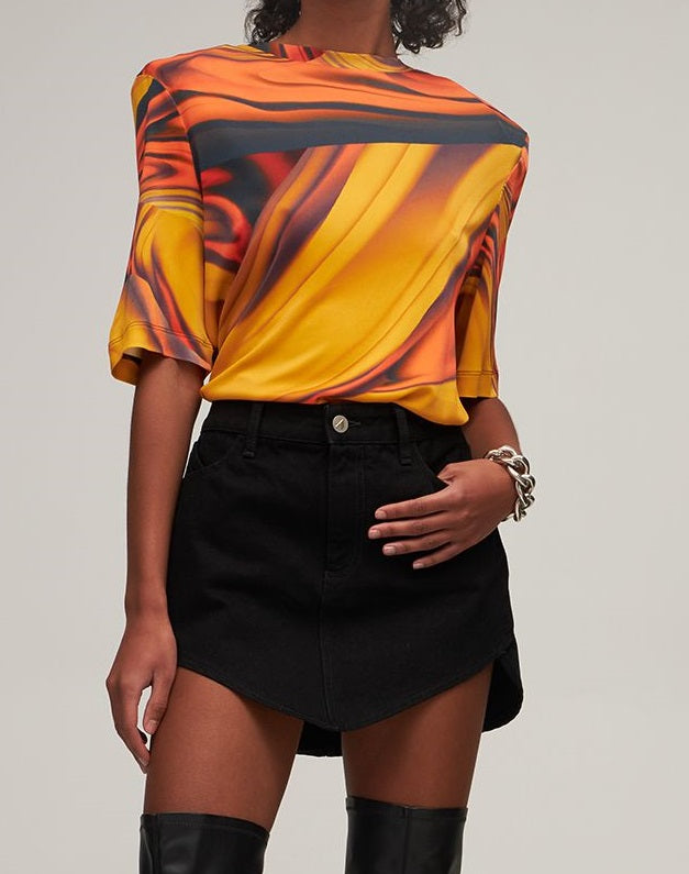 Modern blouse with kimono sleeves colored