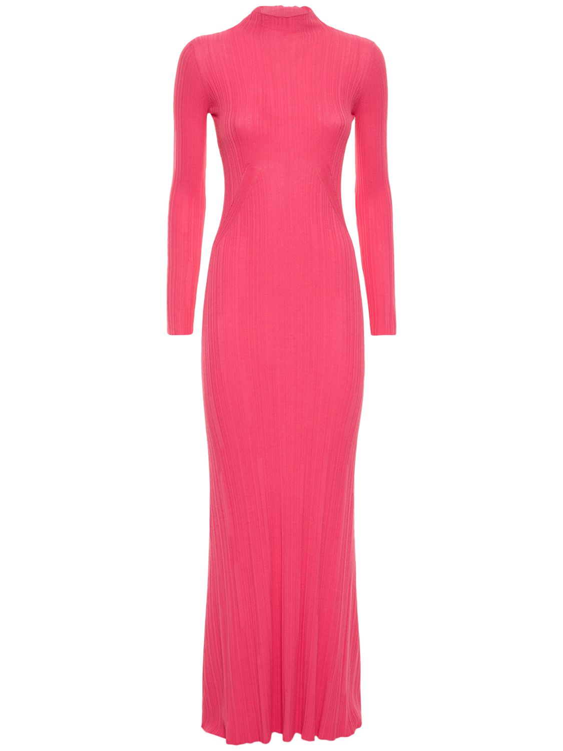 Long elegant pink dress for special occasions