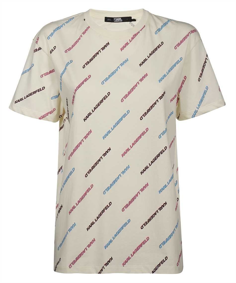 Cotton T-shirt with all over logo