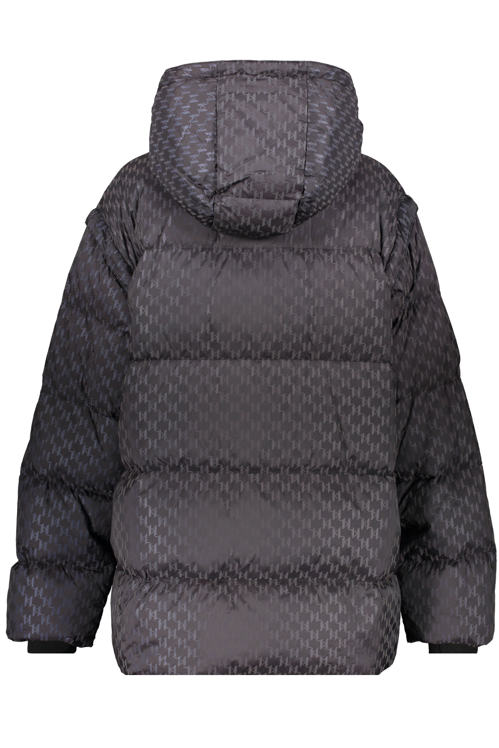 Hooded nylon down jacket