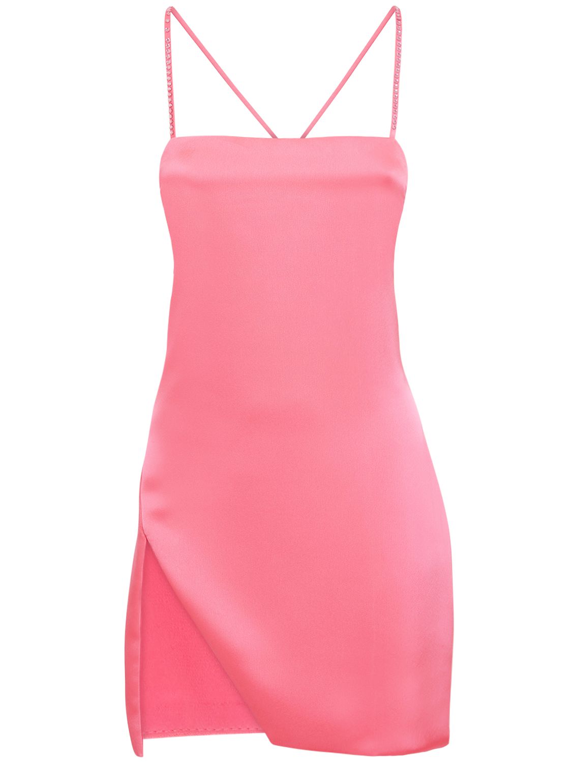 Short pink dress with elegant thin straps
