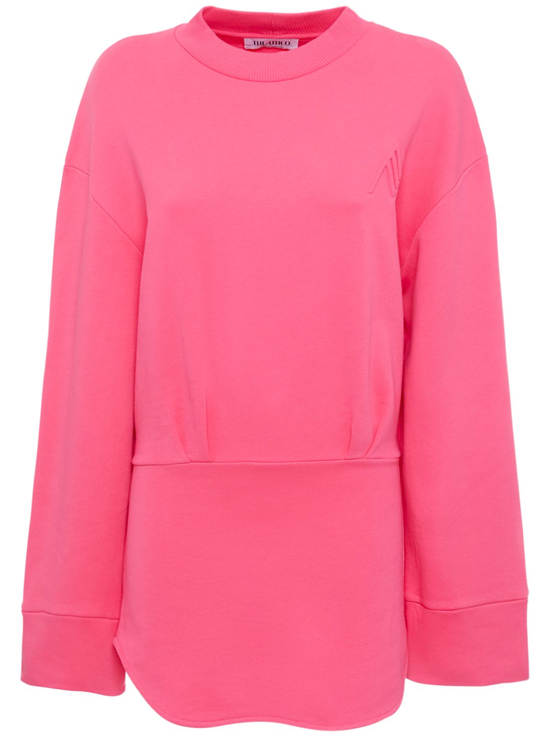 Fuchsia dress with long sleeves