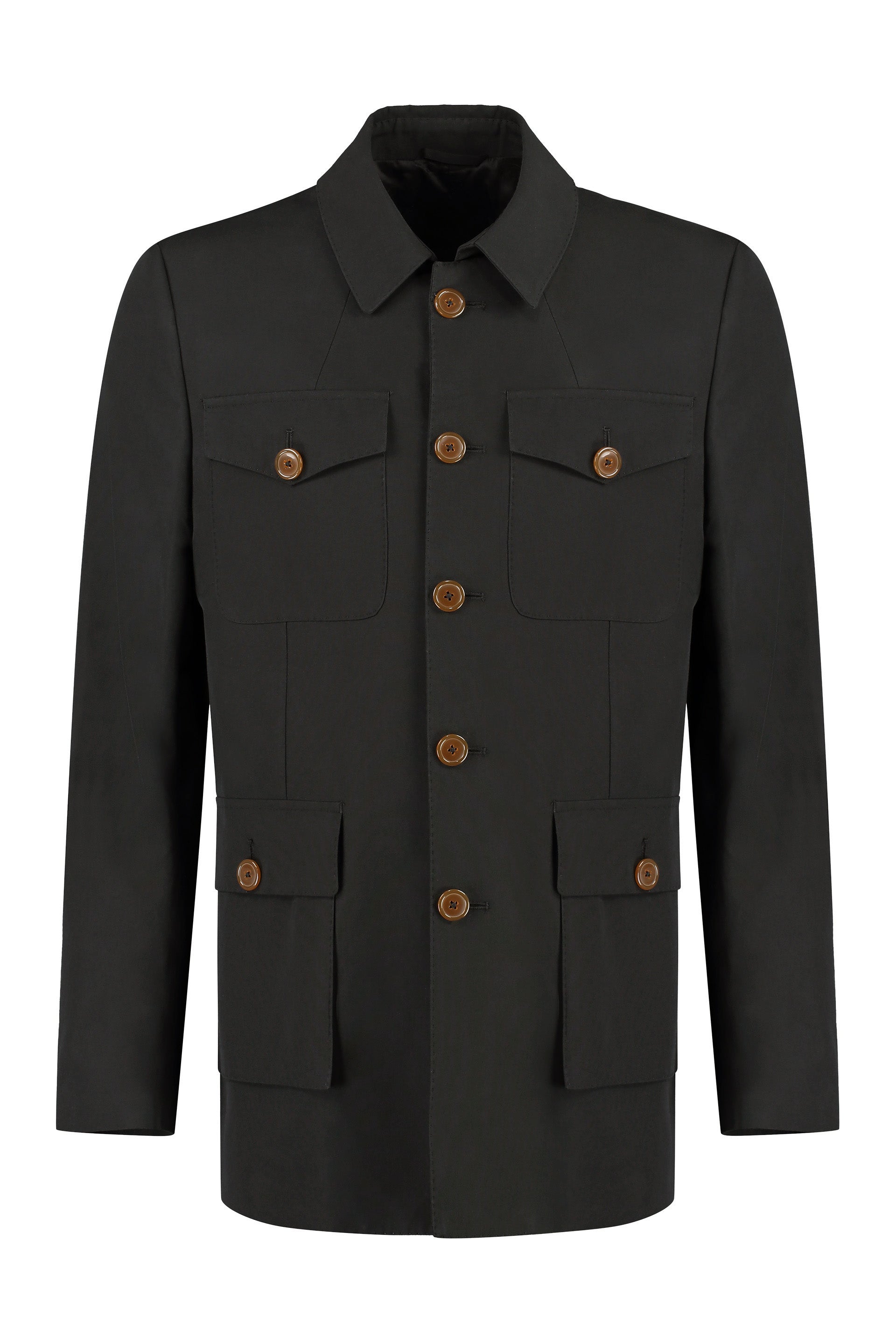 Button-front cotton jacket