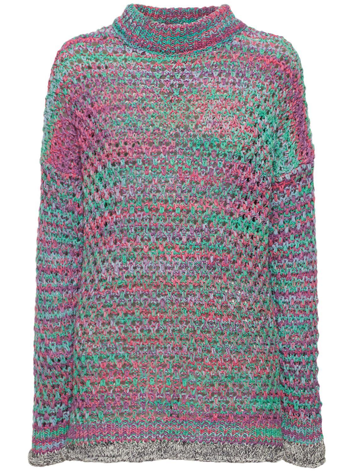 Round neck sweater with long sleeves