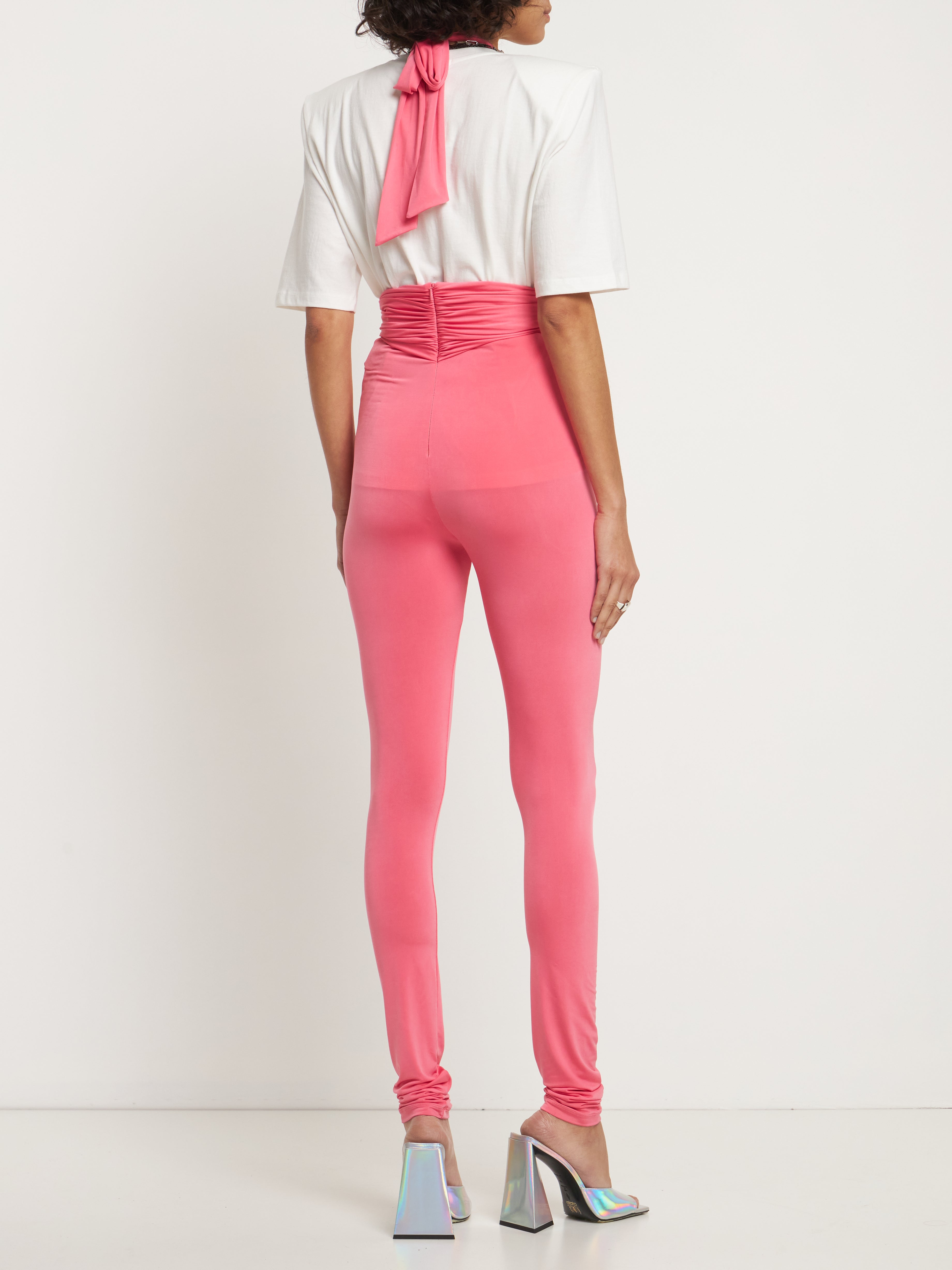 Long jersey pants with second skin effect