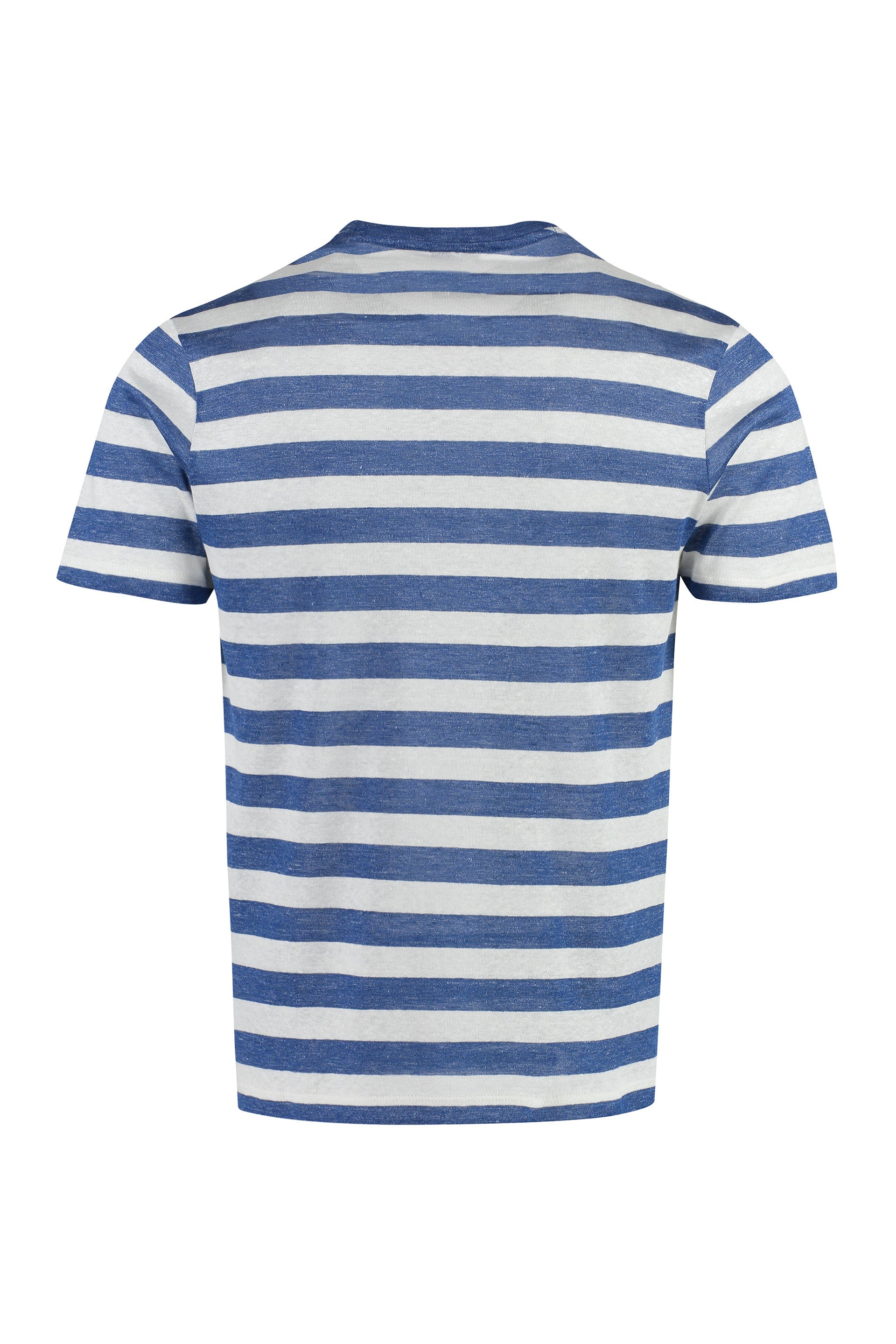 Striped linen-cotton blend T-shirt