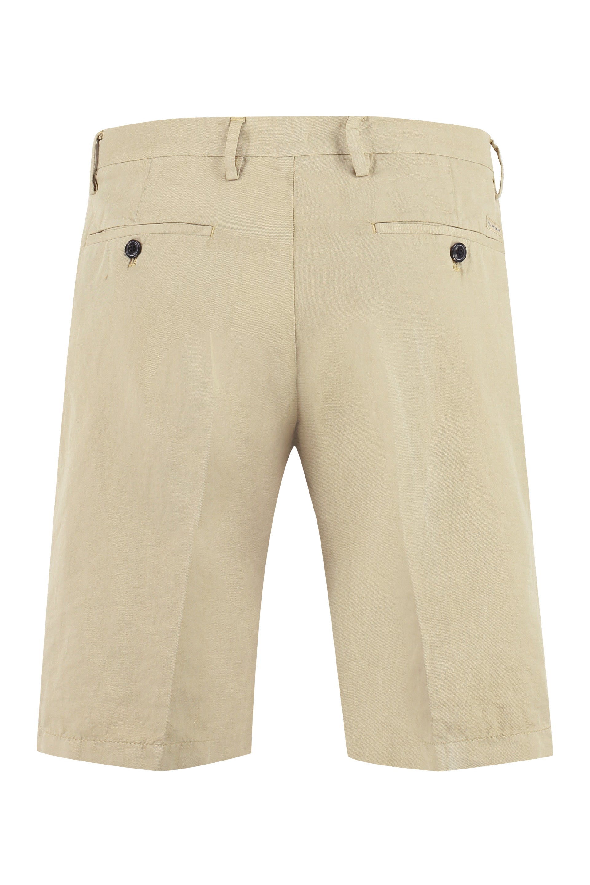 Cotton and linen bermuda-shorts