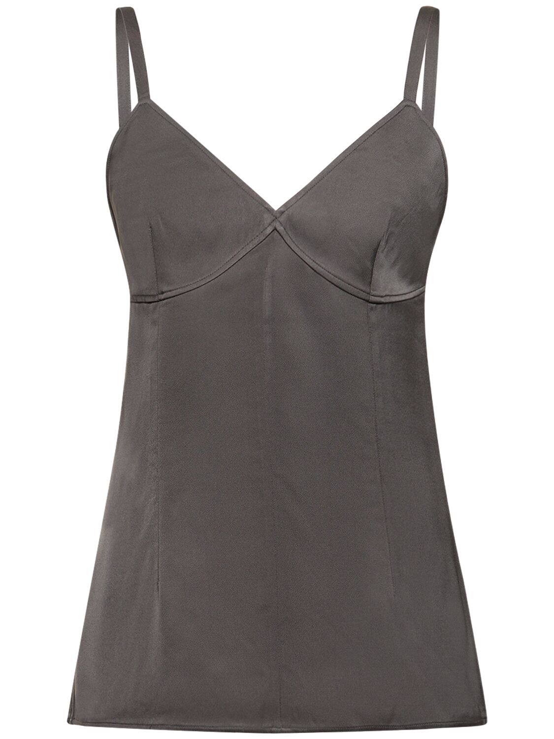 Dark brown sleeveless elegant top
