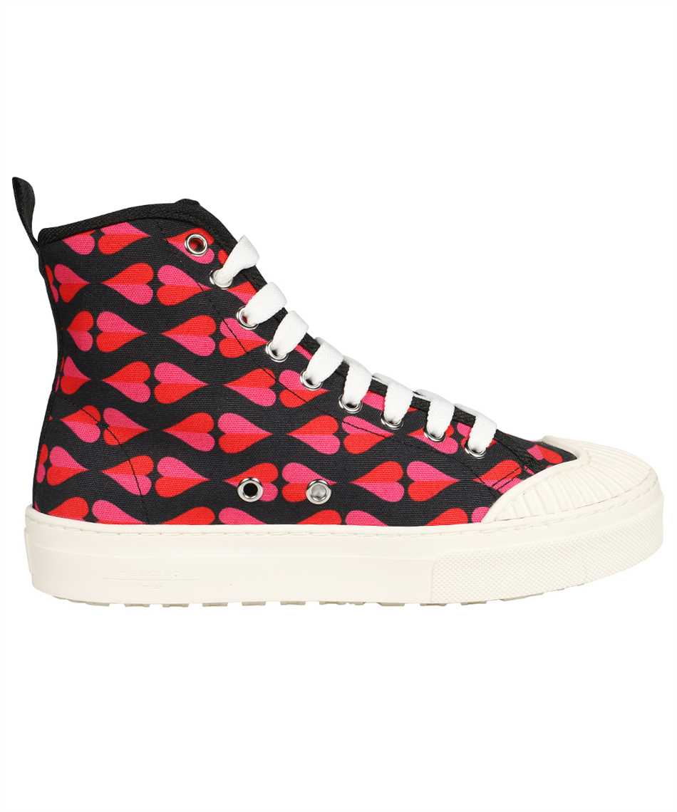 High-top fabric sneakers