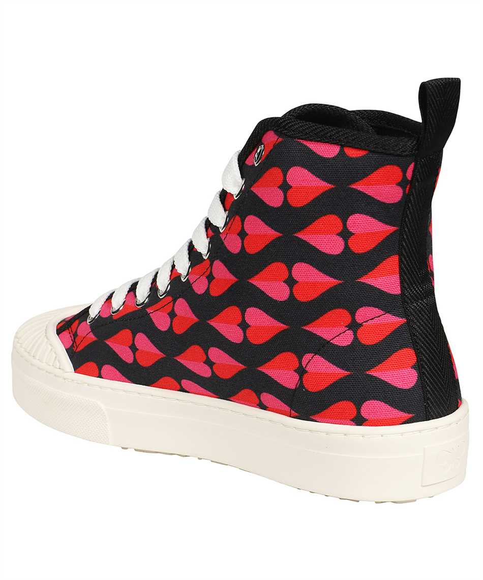High-top fabric sneakers
