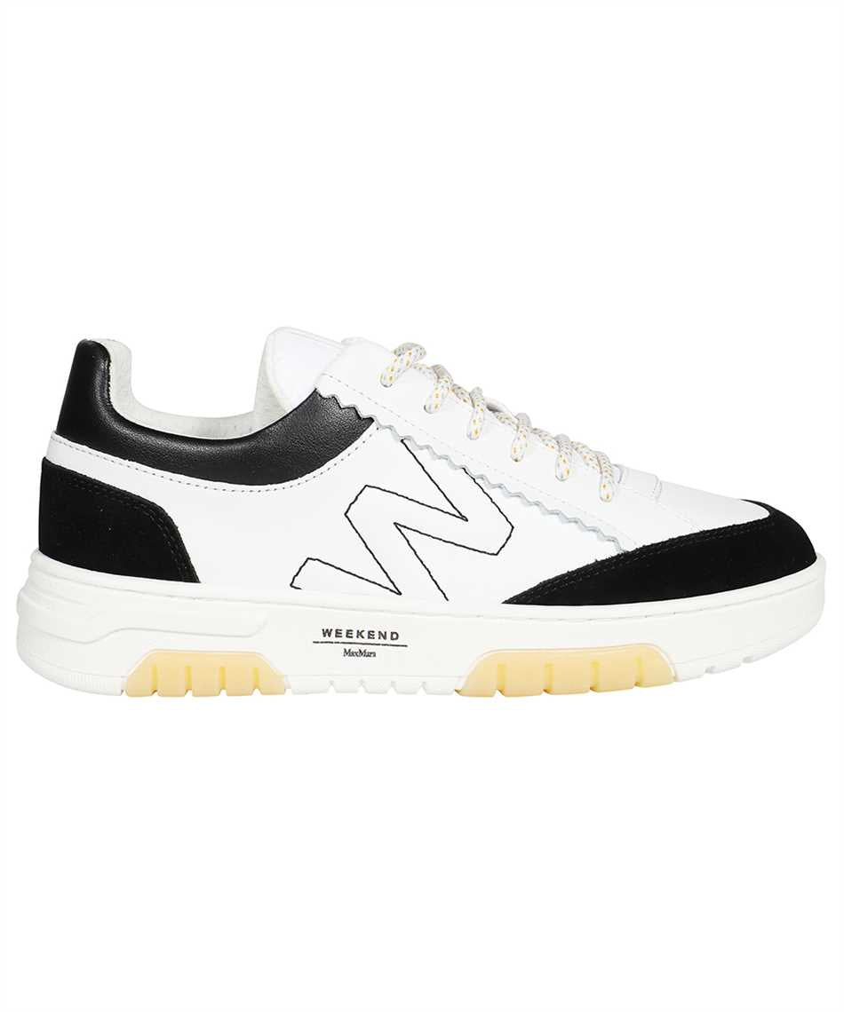 Logo detail leather sneakers