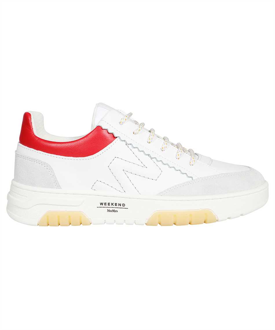Logo detail leather sneakers