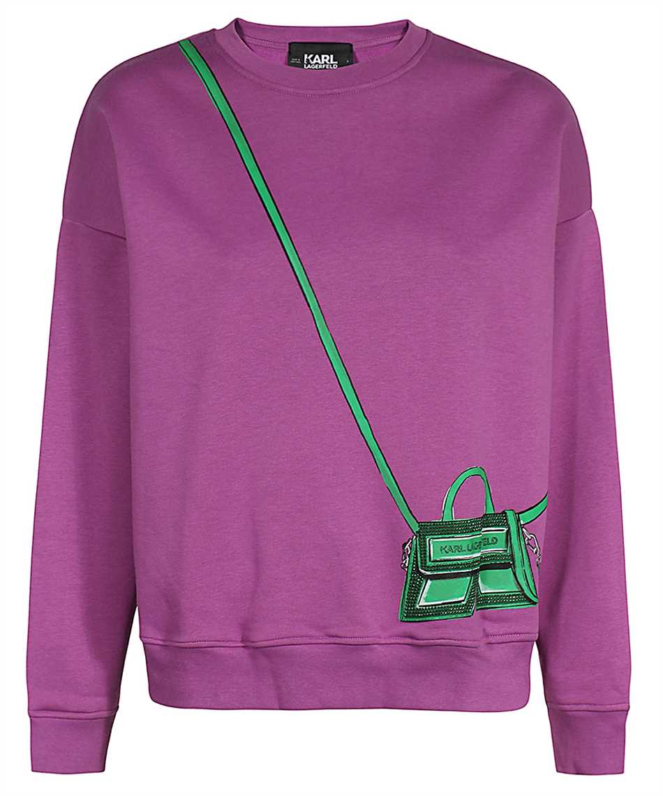Printed crew-neck sweatshirt