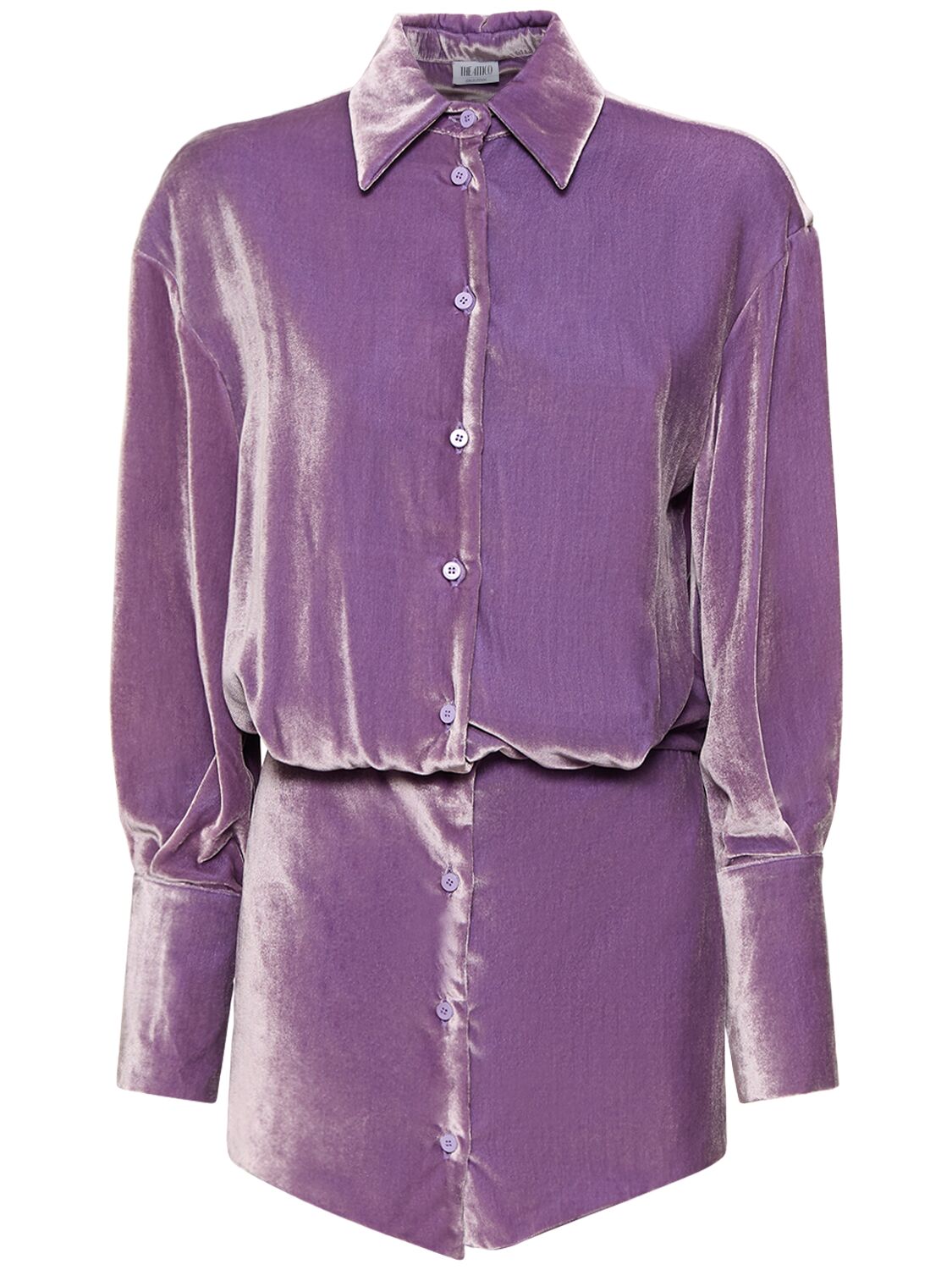 Elegant purple chemisier dress in soft fabric