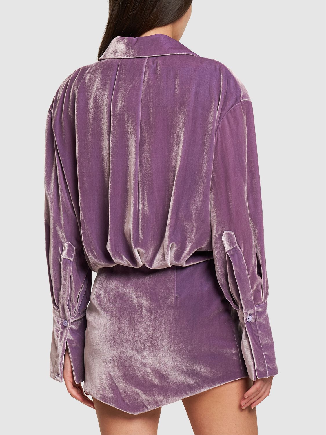 Elegant purple chemisier dress in soft fabric