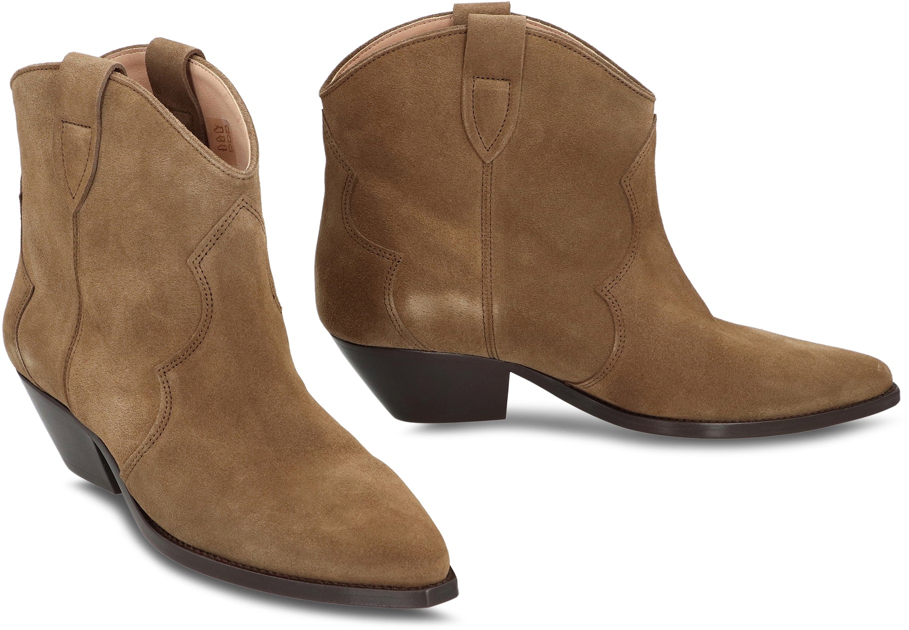 Dewina cowboy boots in suede calfskin
