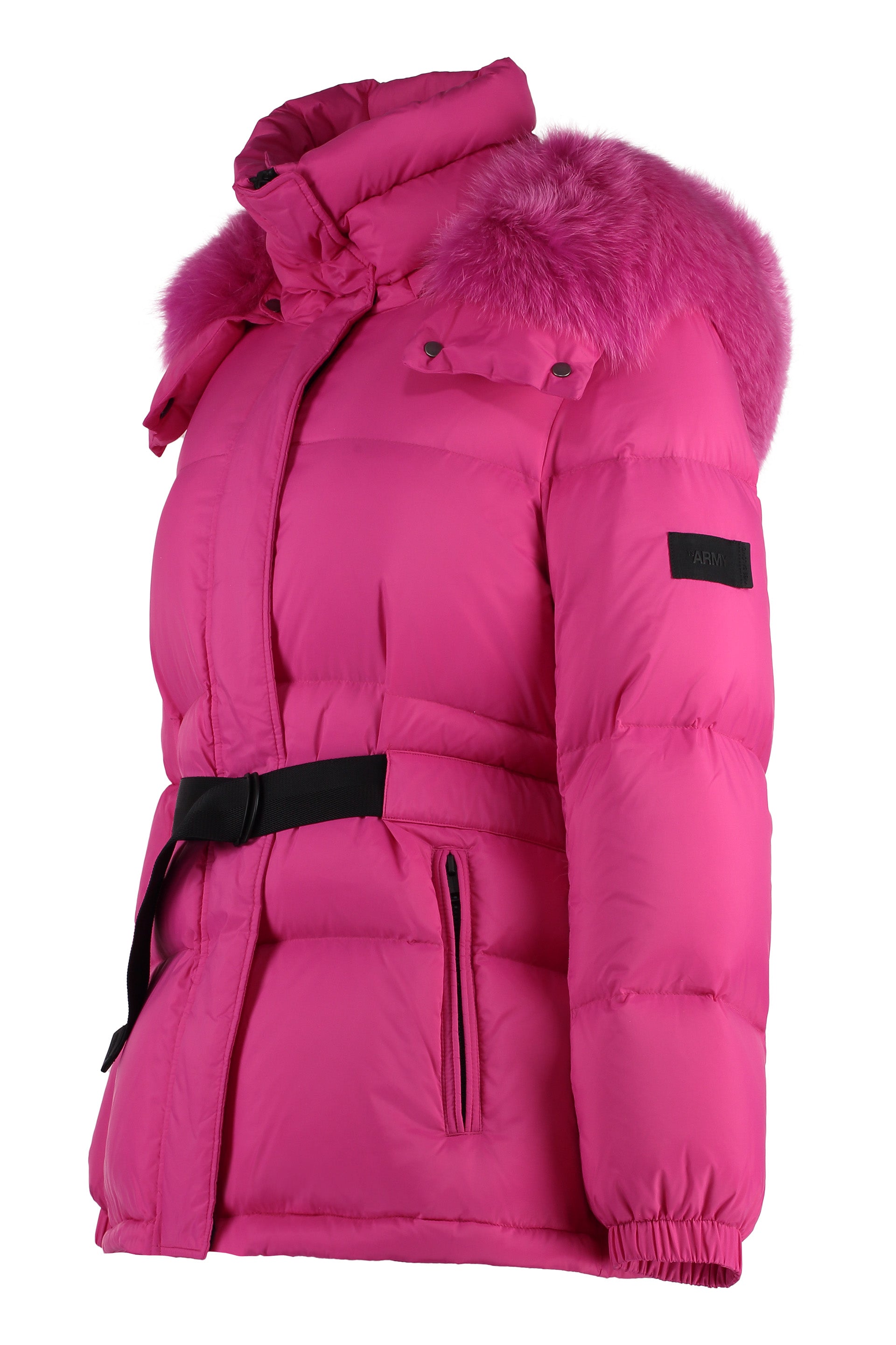 Hooded down jacket