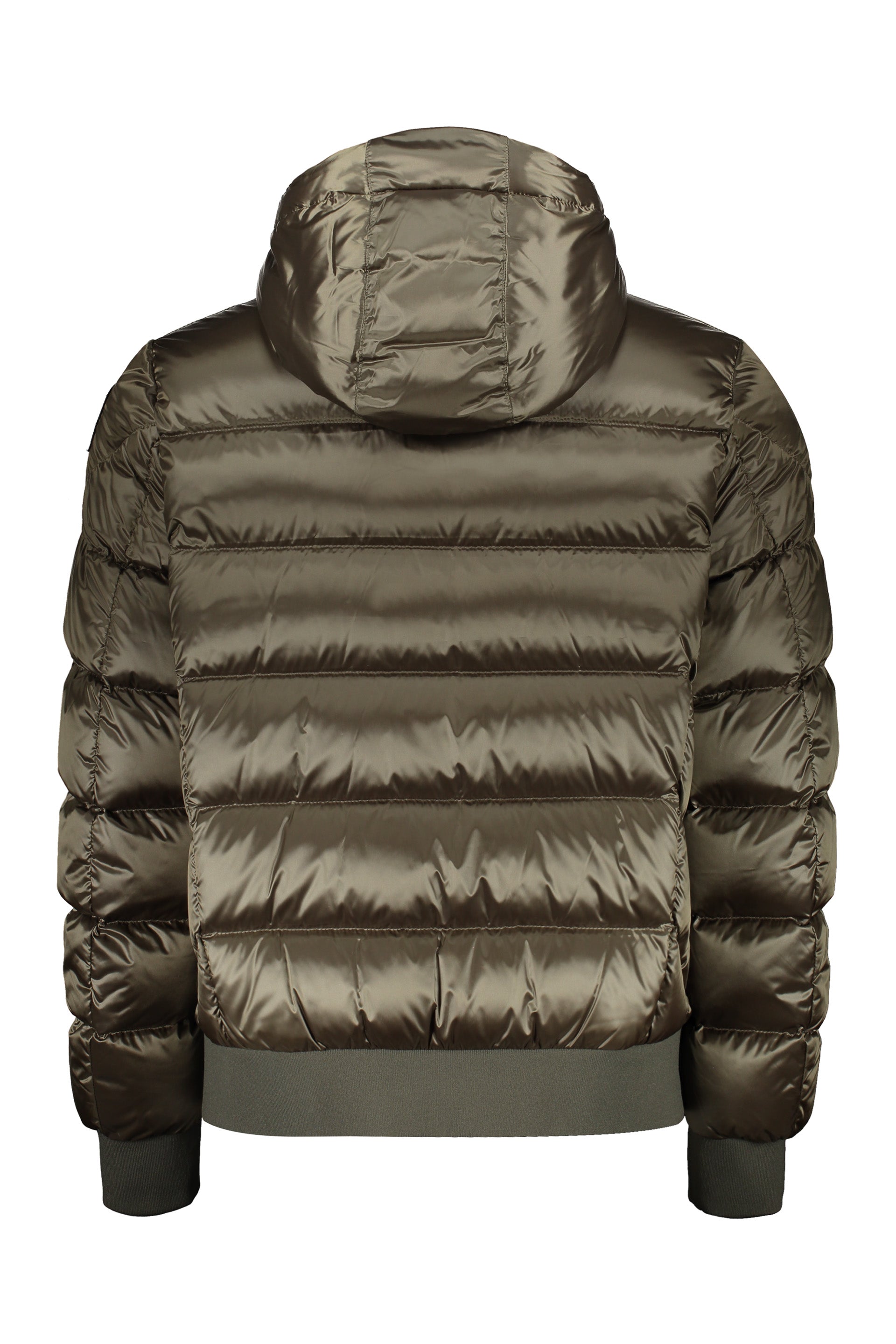 Pharrell Hooded Bomber-Style Down Jacket