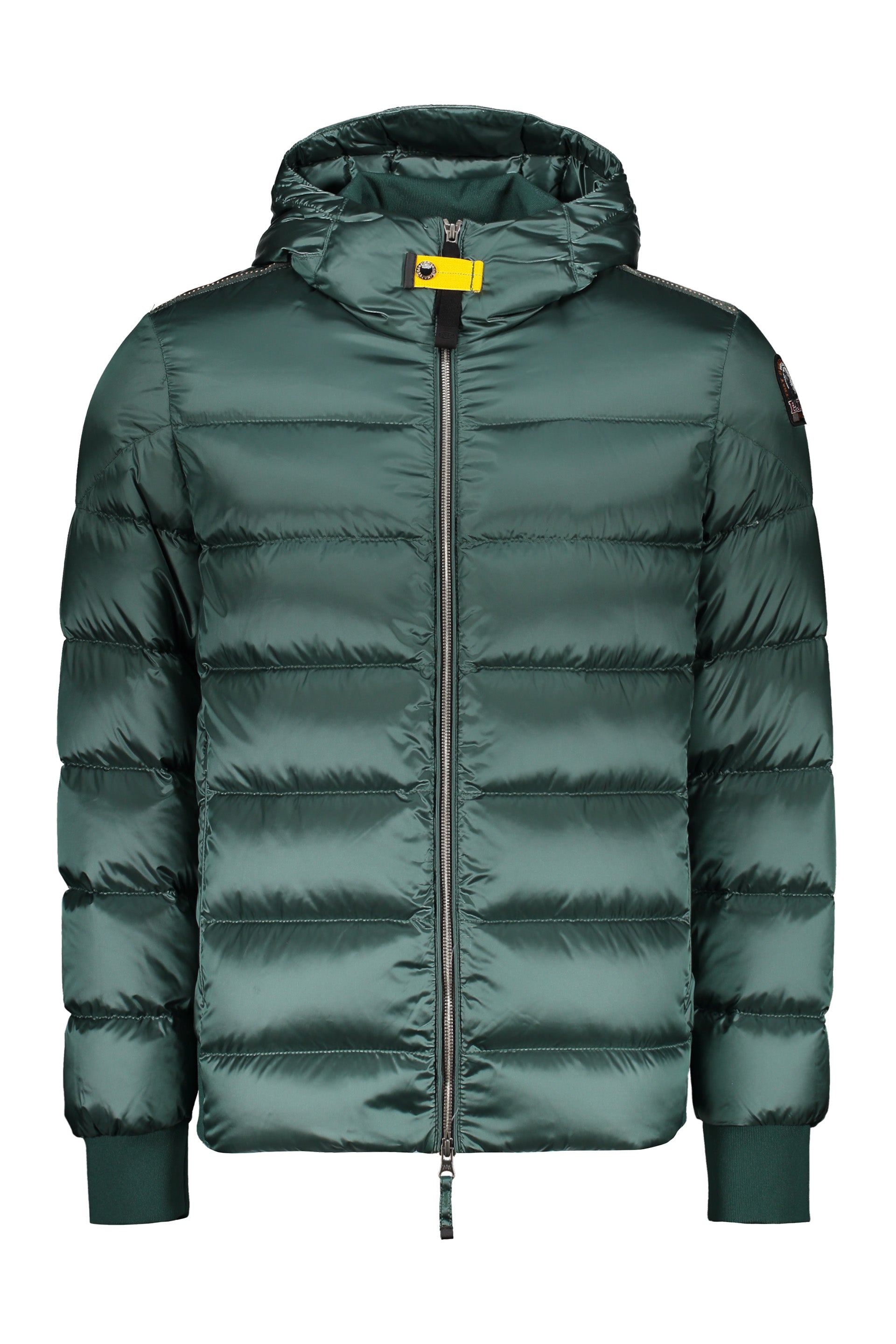 Pharrell Hooded Bomber-Style Down Jacket