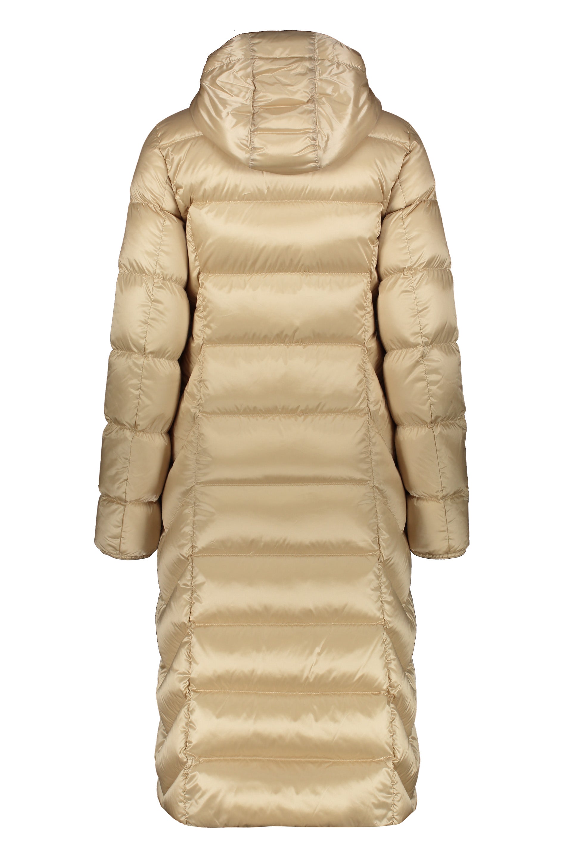 Leah long hooded down jacket