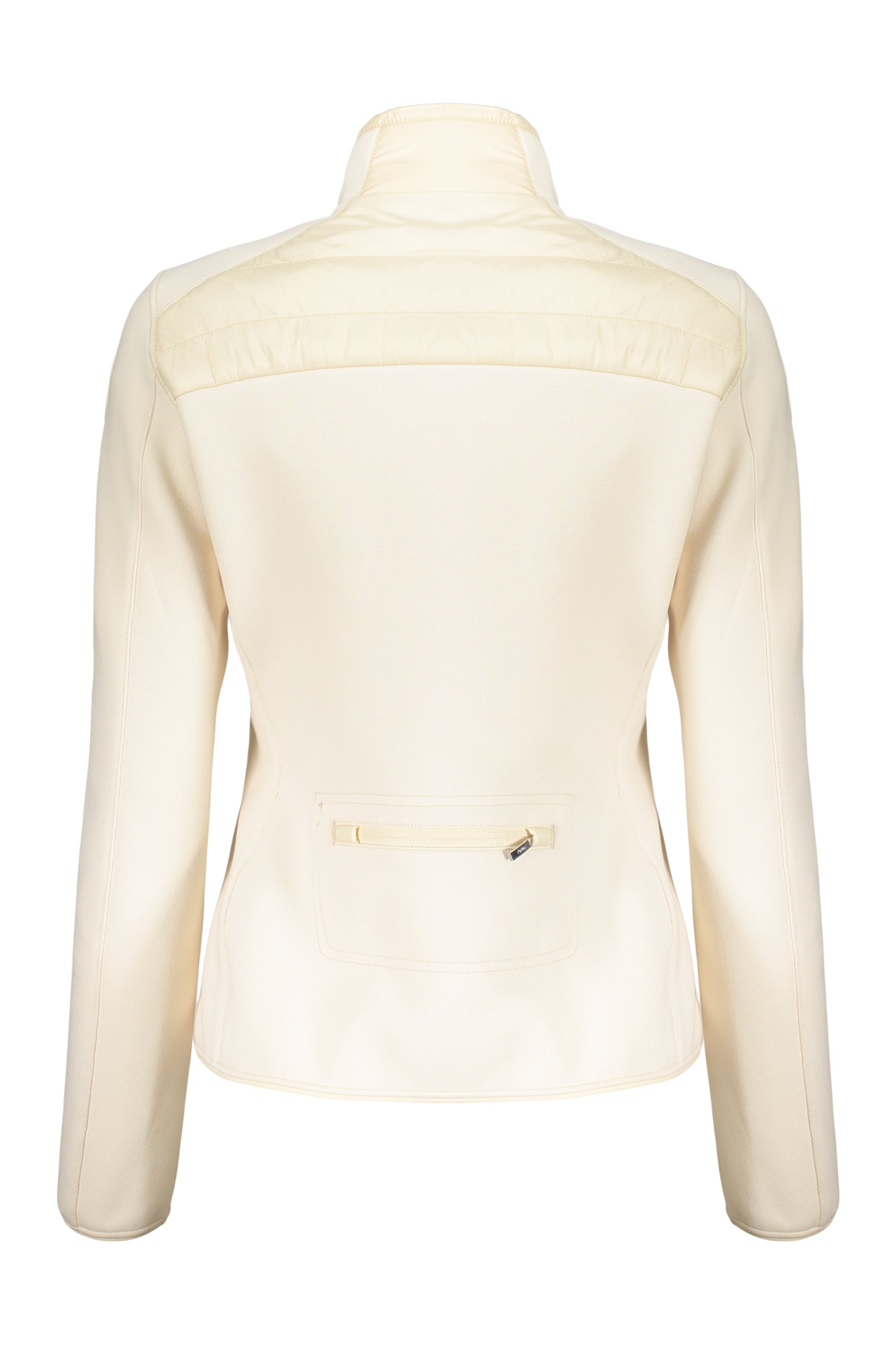 Lightweight cream jacket with elegant zip