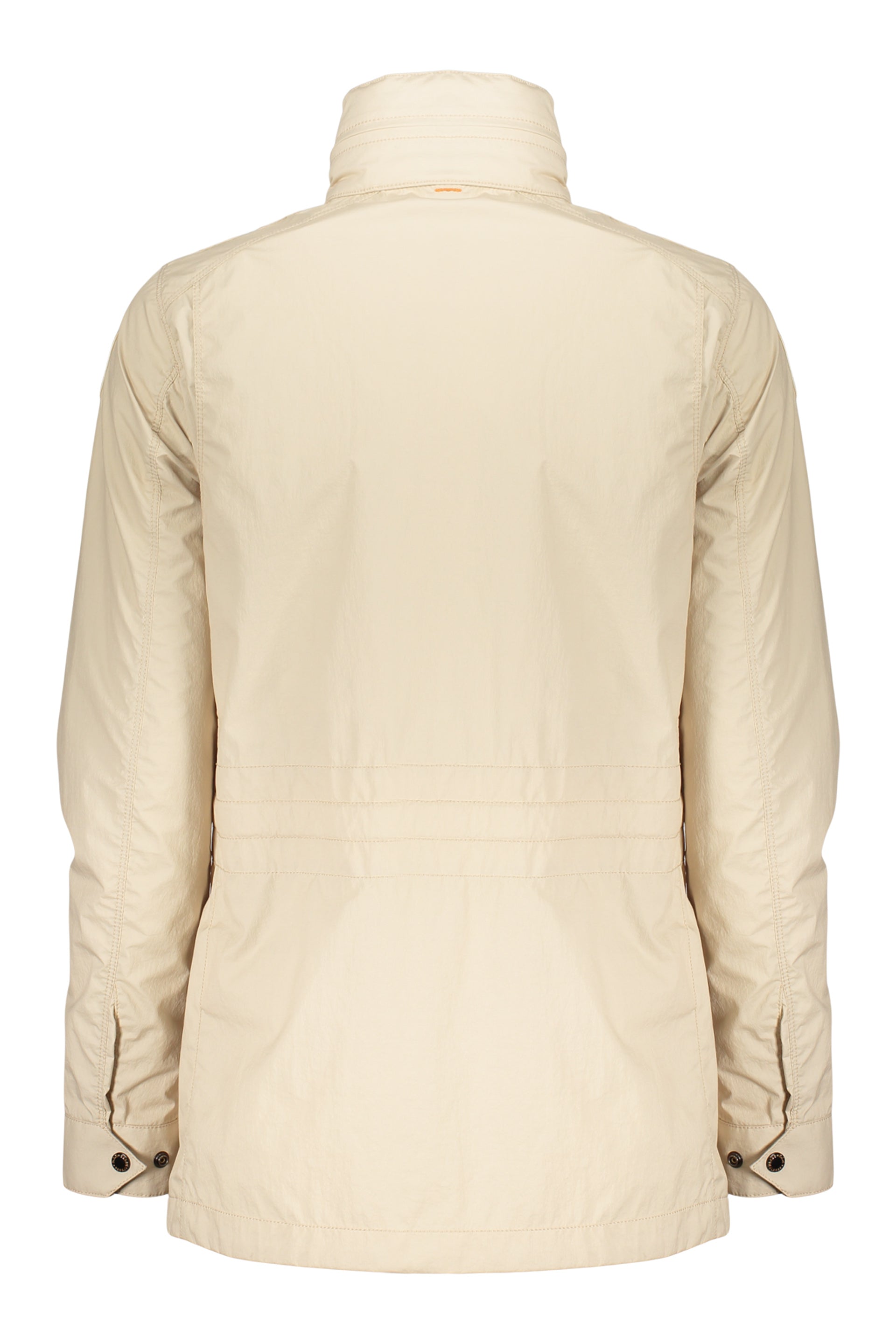Lightweight beige jacket with collar and pockets